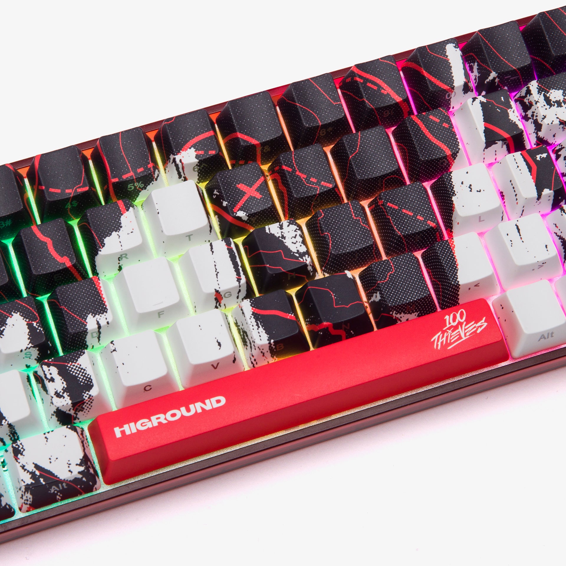 100T x HG Basecamp 65% Mechanical Keyboard - Onyx Black | Compact Wired Gaming Keyboard for PC & Mac | Perfect for Esports, Office Work & Programming