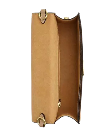 Coach Eliza Flap Crossbody Bag with Leather Covered Closure - Stylish & Compact Purse for Women, Perfect for Everyday Use, Work, and Travel