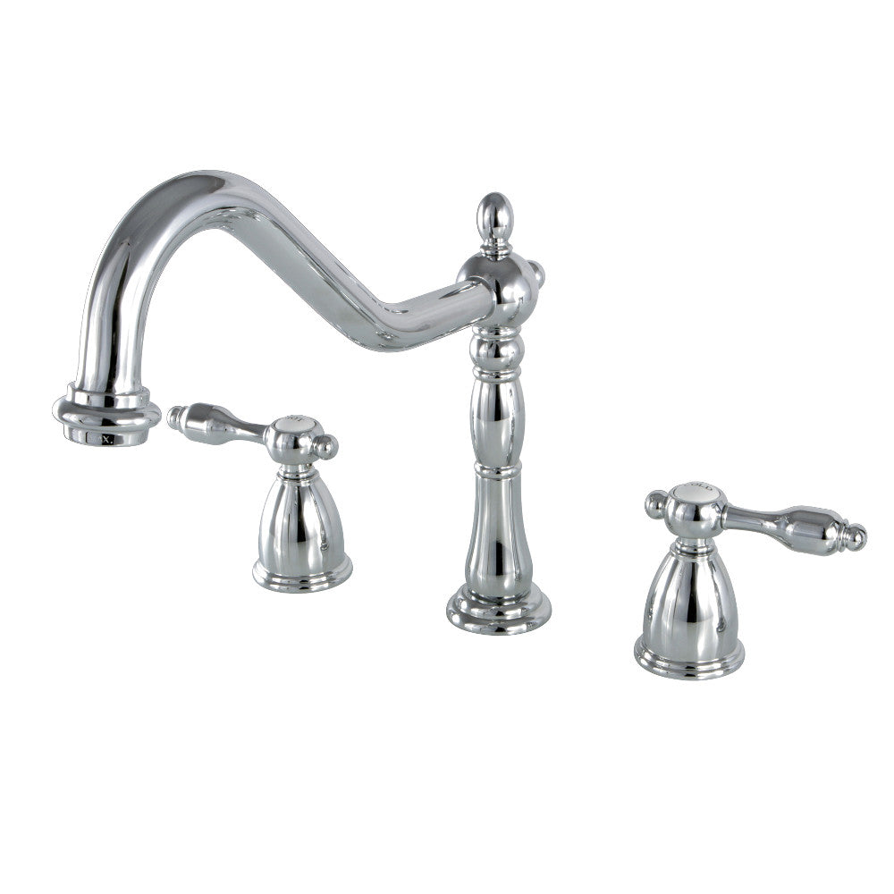 Kingston Brass KB1791TALLS 8-Inch Widespread Kitchen Faucet with High Arc Spout - Perfect for Modern Farmhouse & Commercial Style Kitchens