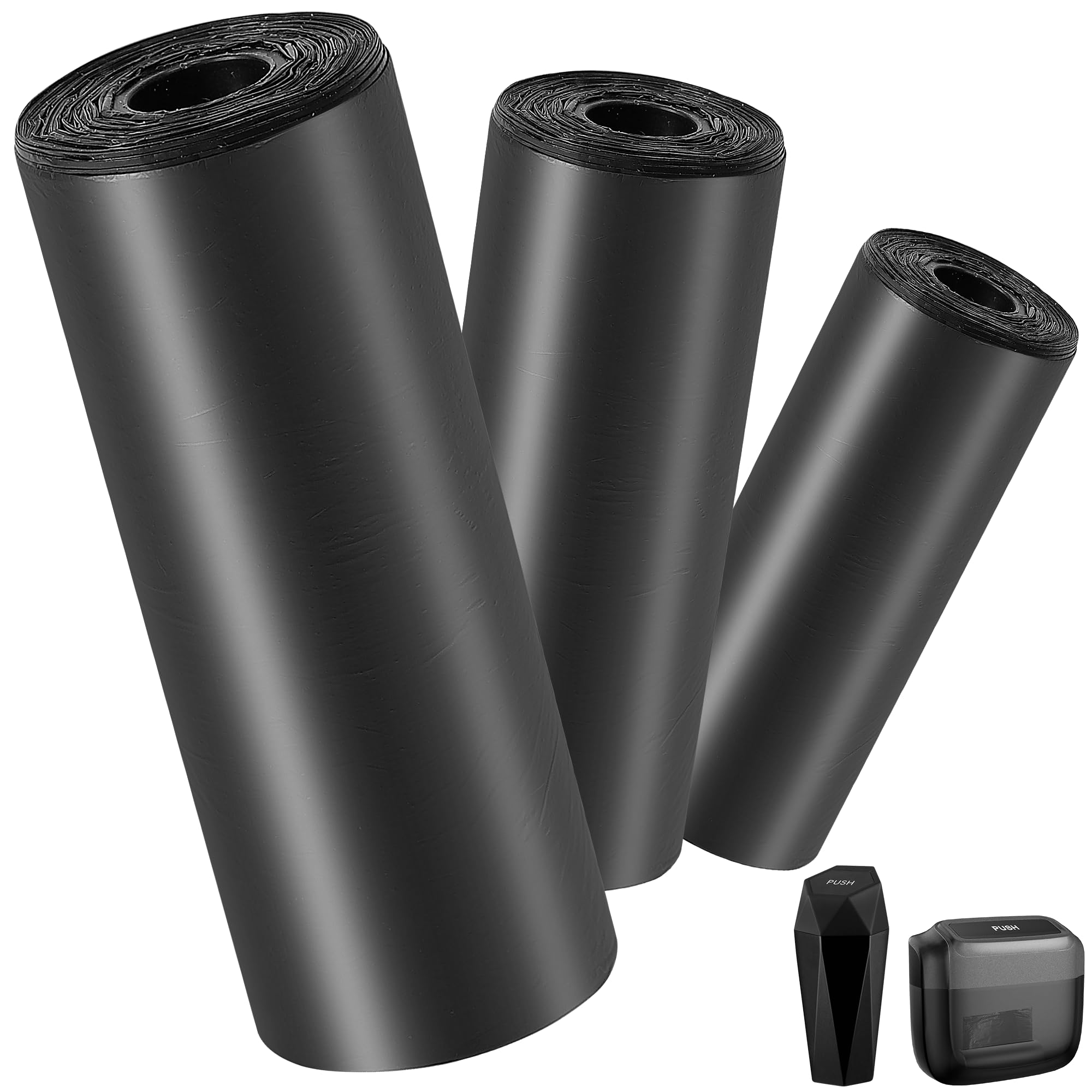 Mini Plastic Car Trash Can Liner Refills (60-Pack) - Small Trash Bags for Vehicles, Office & Home Use - Perfect for Car, Truck, RV & Small Waste Bins (Trash Can Not Included)