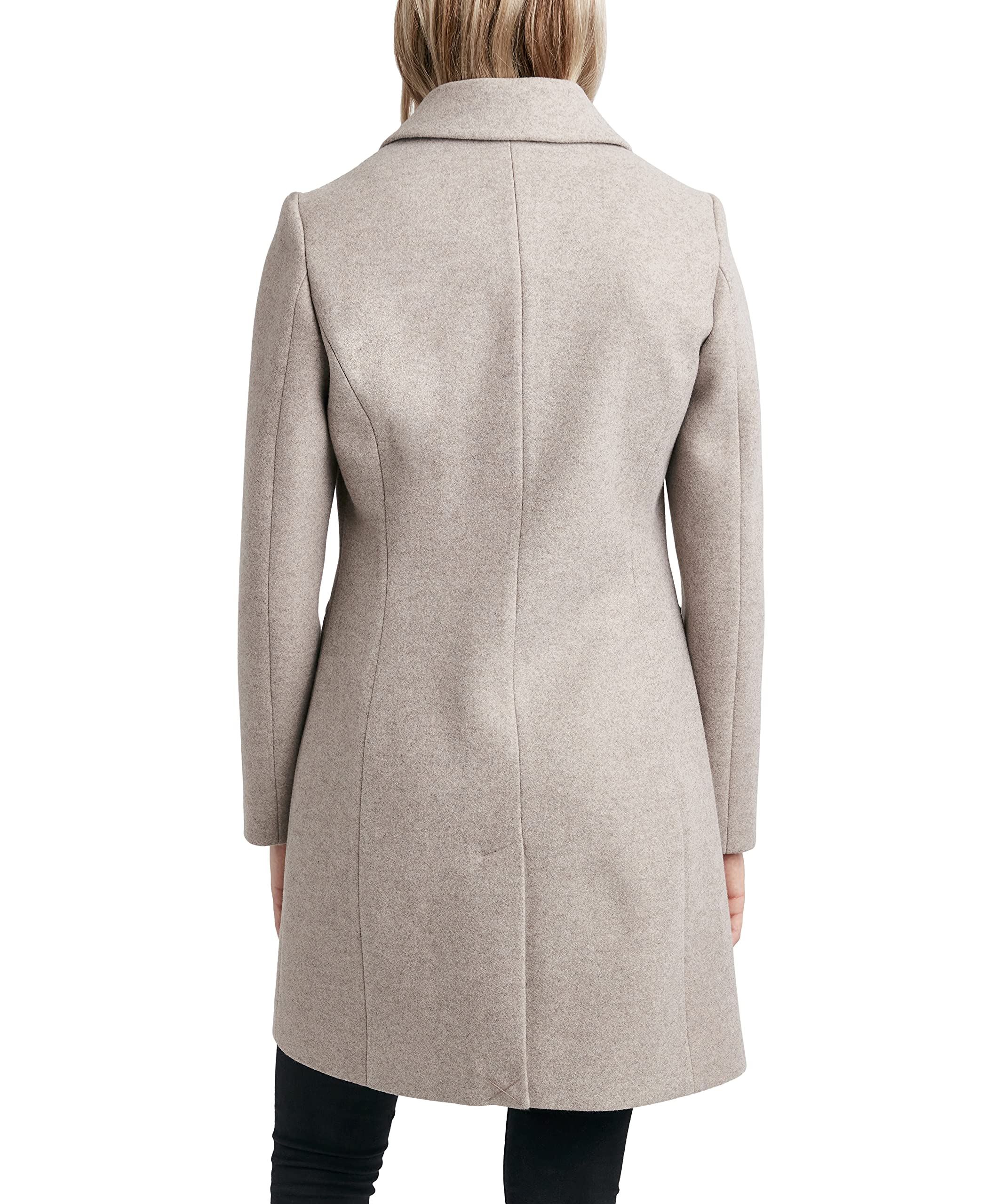 Laundry by Shelli Segal Women's Faux Wool Coat with Notch Collar - Stylish Winter Outerwear for Office & Casual Wear