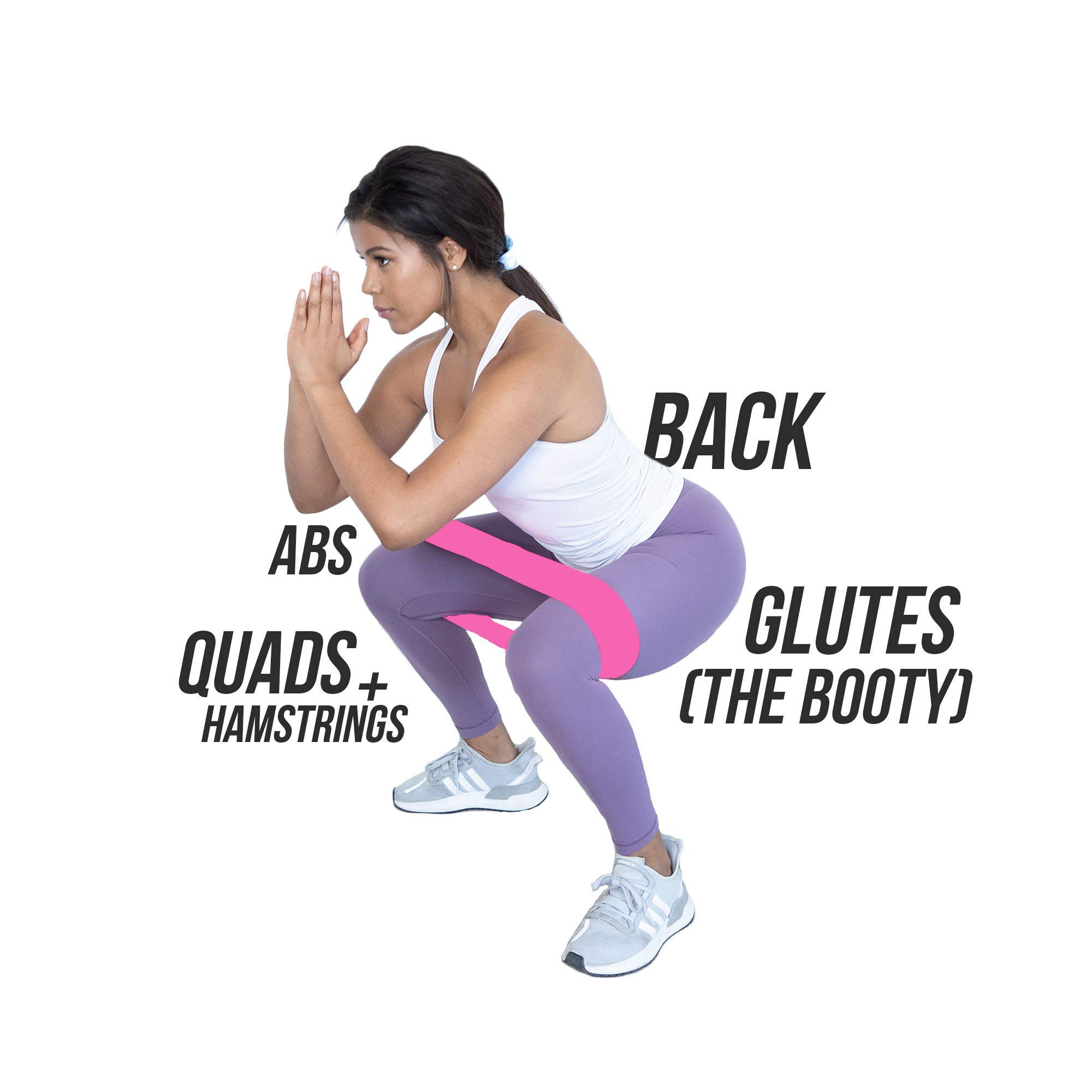 5 Pack Non-Slip Resistance Booty Bands with Travel Pouch - Premium Barre Exercise Bands for Legs & Glute Workouts - Home Fitness, Squats, Yoga, Pilates & Physical Therapy - Perfect for Women's Workout, Gym & Stretching Routines (Ideal for Home Exercise, Studio Training & Physical Rehabilitation)
