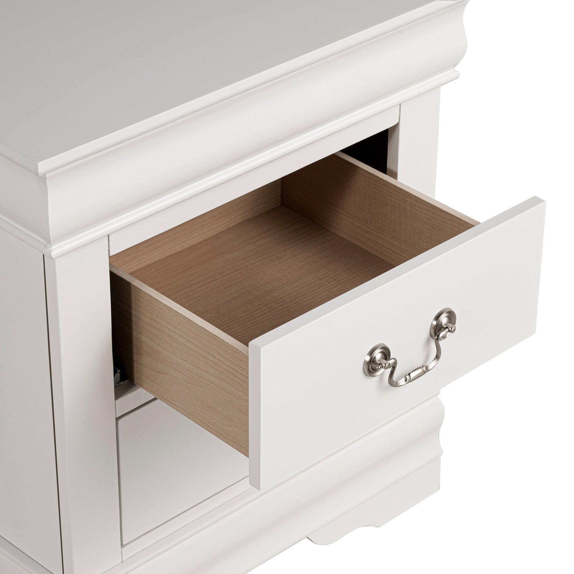 Louis Philippe Night Stand by Furniture of America - Elegant Bedside Table for Bedroom Decor, Storage & Organization