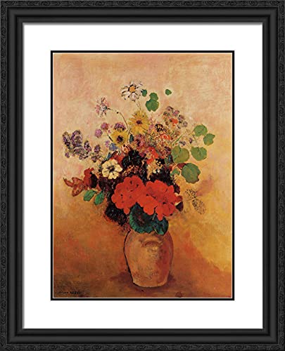 Black Ornate Wood Frame with Double Matting