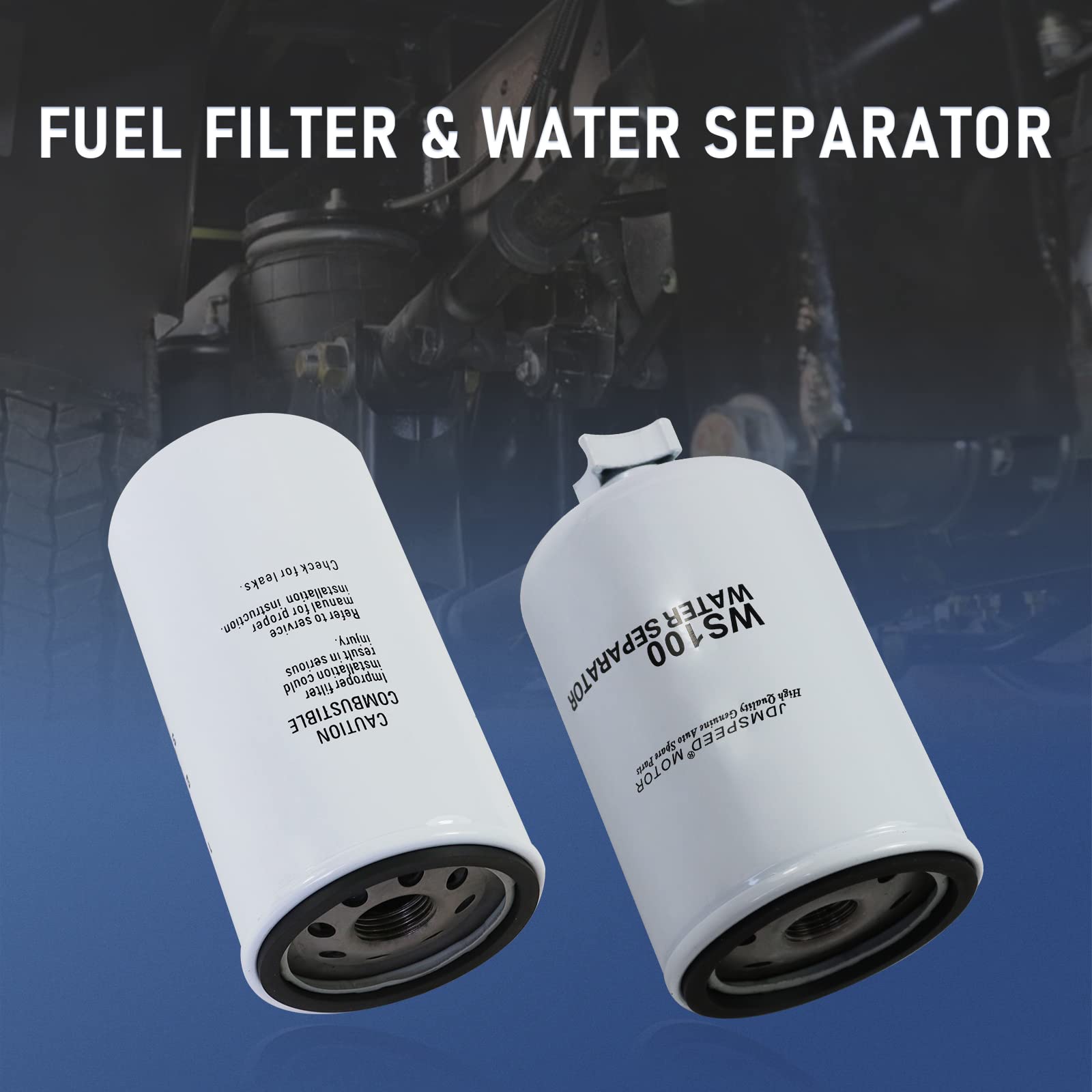 Dodge Ram Cummins Fuel Filter & Water Separator Replacement - FF100-2 & WS100 Compatible - Heavy Duty Diesel Engine Protection for Off-Road & Towing