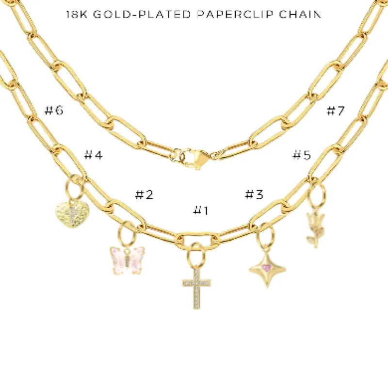 Charm Necklace with Assorted Charms - Elegant Layering Jewelry for Women | Perfect for Everyday Wear, Gifts & Special Occasions