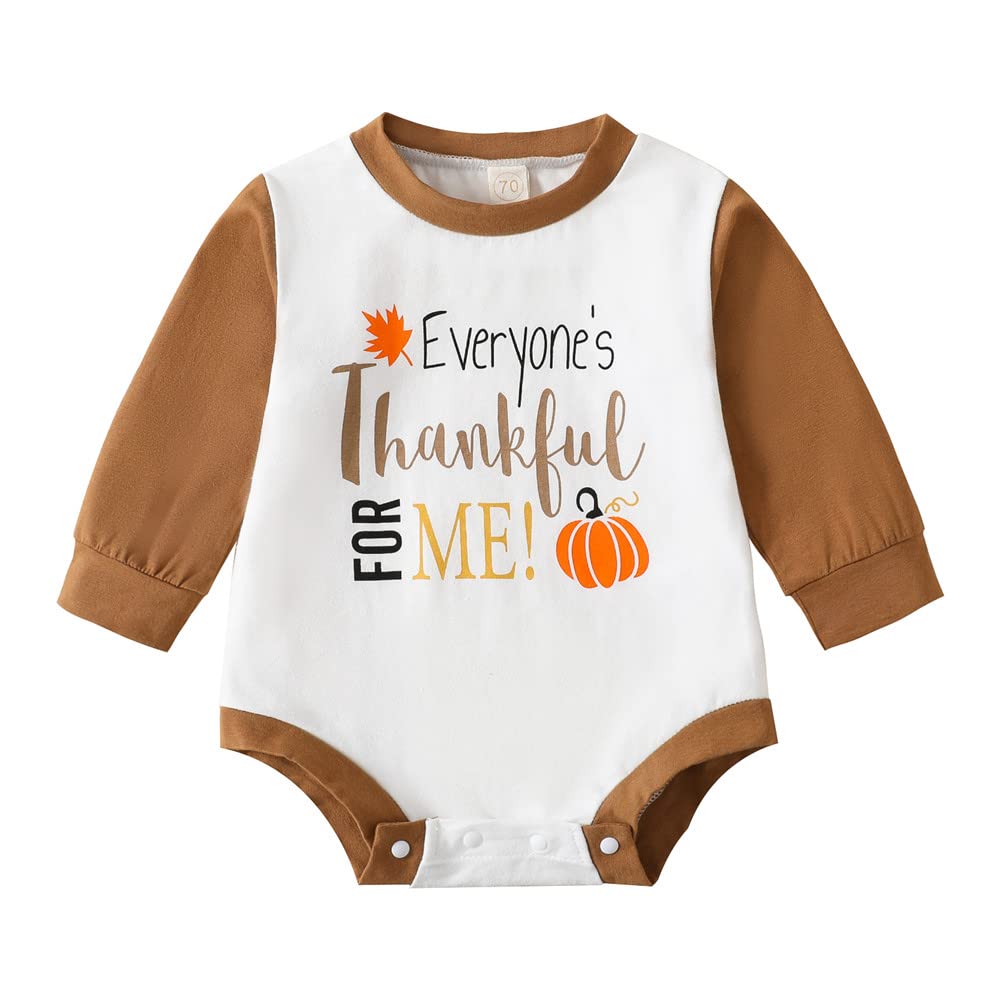 Zoiuytrg Newborn Baby Thanksgiving Outfit - Turkey Letter Print Long Sleeve Romper & Shorts Set for Boys & Girls | Holiday Family Photos, First Thanksgiving Celebration