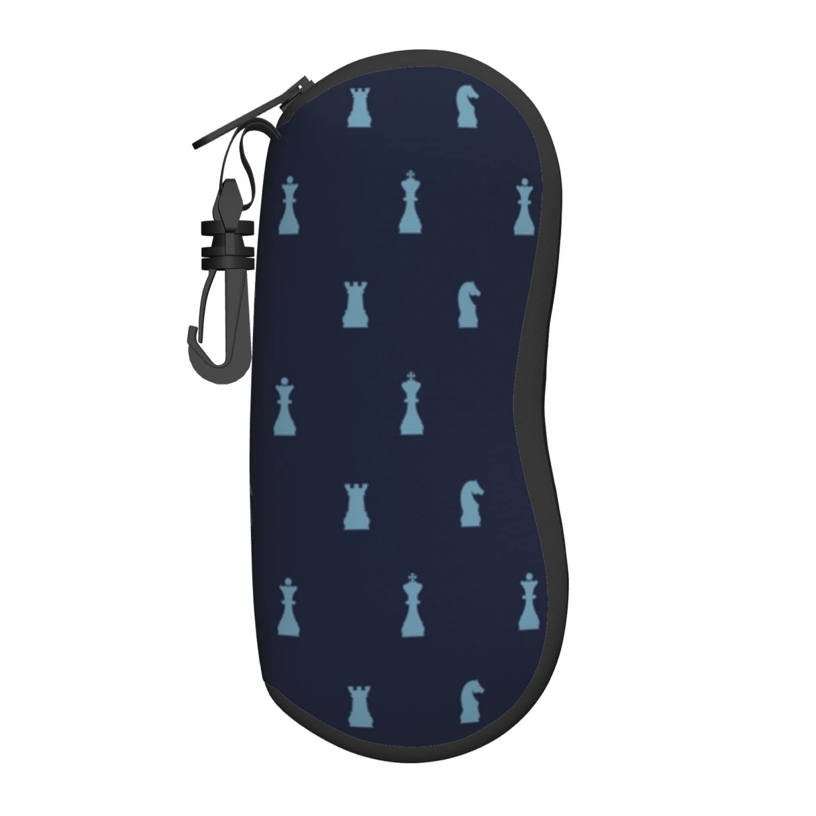 Stylish Unisex Eyeglasses Case with Zipper & Hook - Portable Protective Glasses Holder for Travel, Work & Daily Use