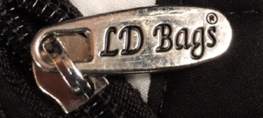 LD Bags Chevron Black Duffle Gym Bag 20