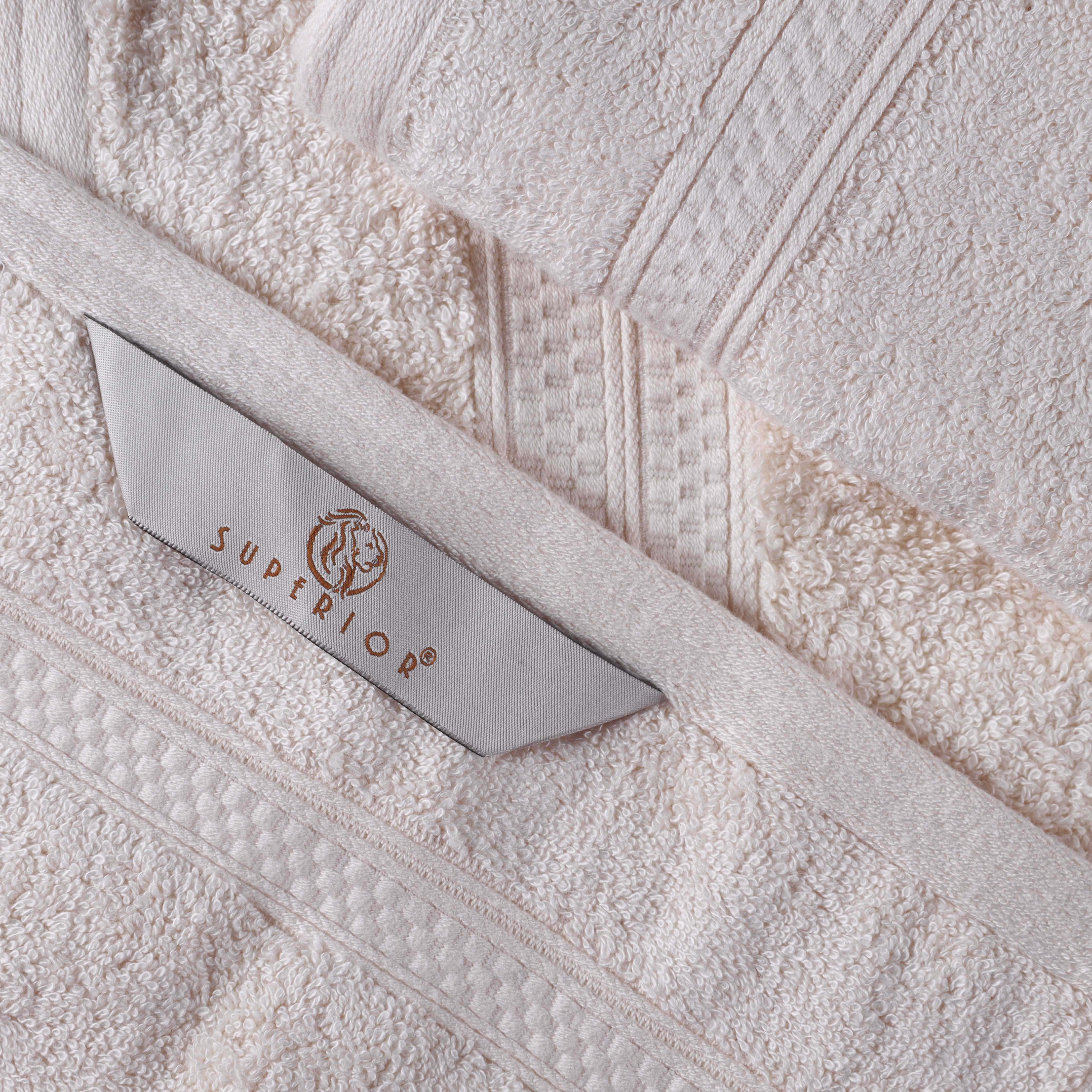 Ultra Soft Rayon Bamboo Cotton Blend 8-Piece Towel Set - Luxurious Bath & Spa Towels for Home, Hotel, and Gift Use