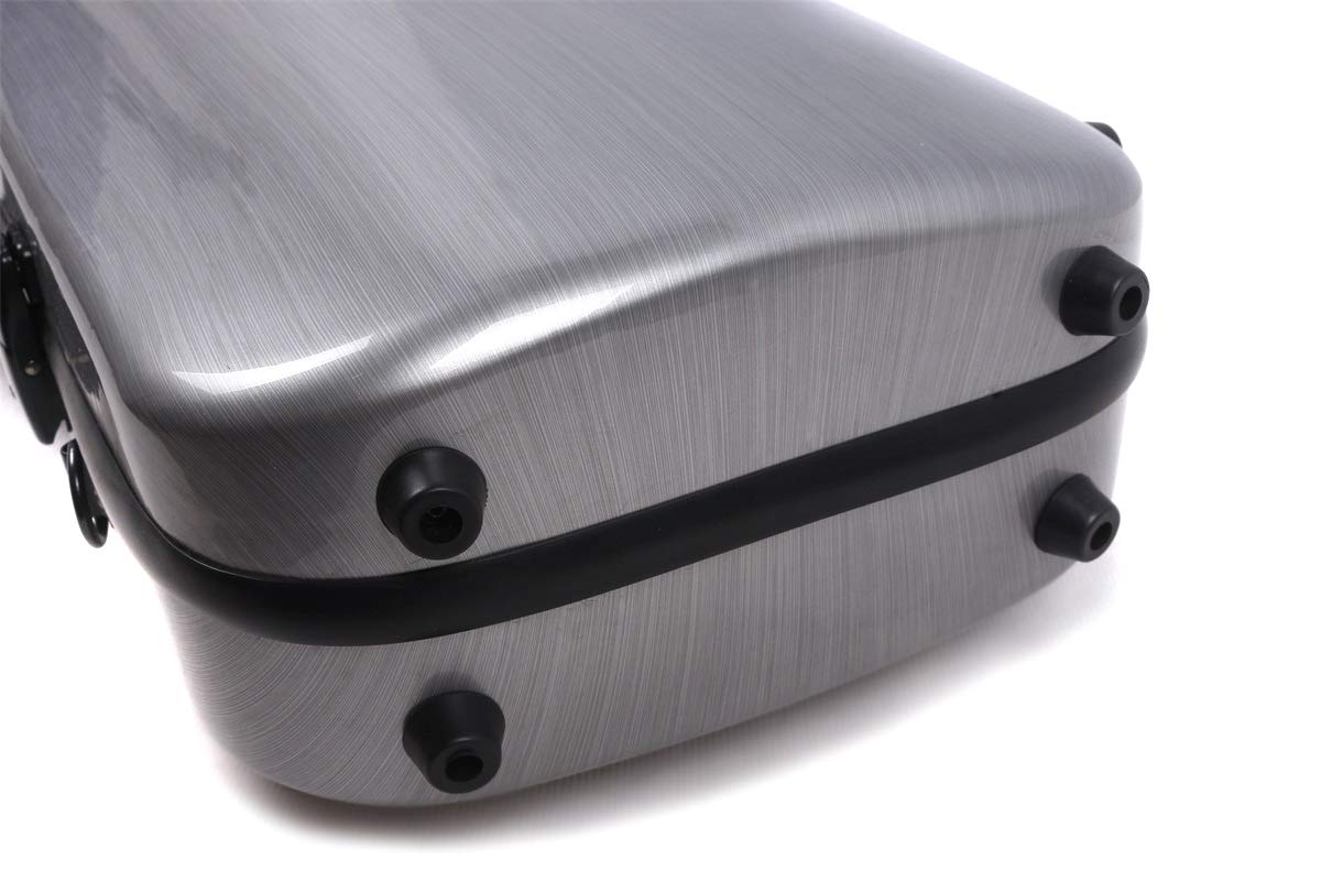 Yinfente 4/4 Full Size Carbon Fiber Violin Case - Oblong Shape with Music Sheet Bag, Adjustable Backstrap & Hygrometer - Lightweight Portable Violin Storage for Professional Musicians & Students - Perfect for Travel, Performances & Practice Sessions