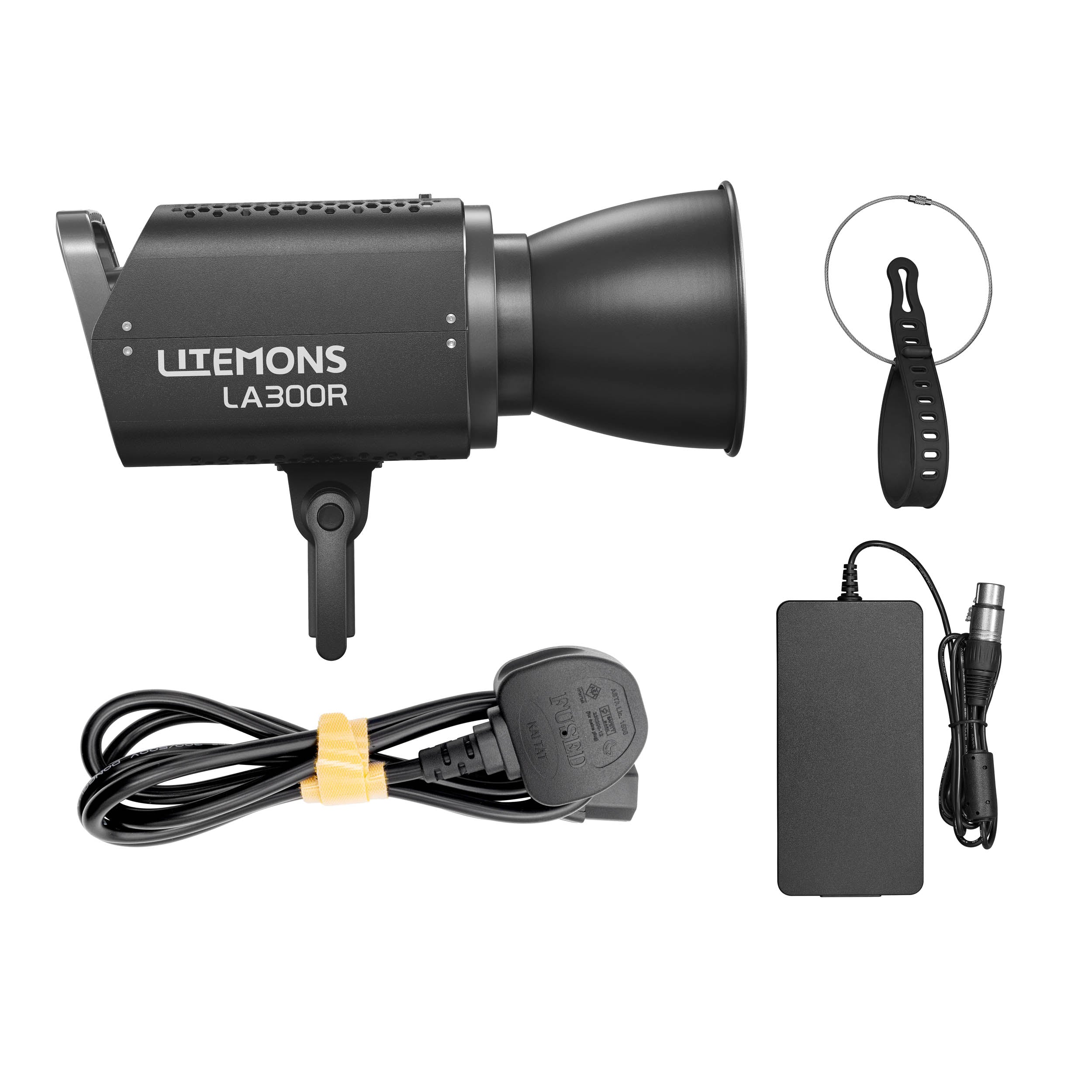 LITEMONS LA300R Full Color RGB COB LED Studio Light - Professional Video Lighting for Photography, YouTube & Live Streaming (Black) - Perfect for Studio, Vlogging & Content Creation