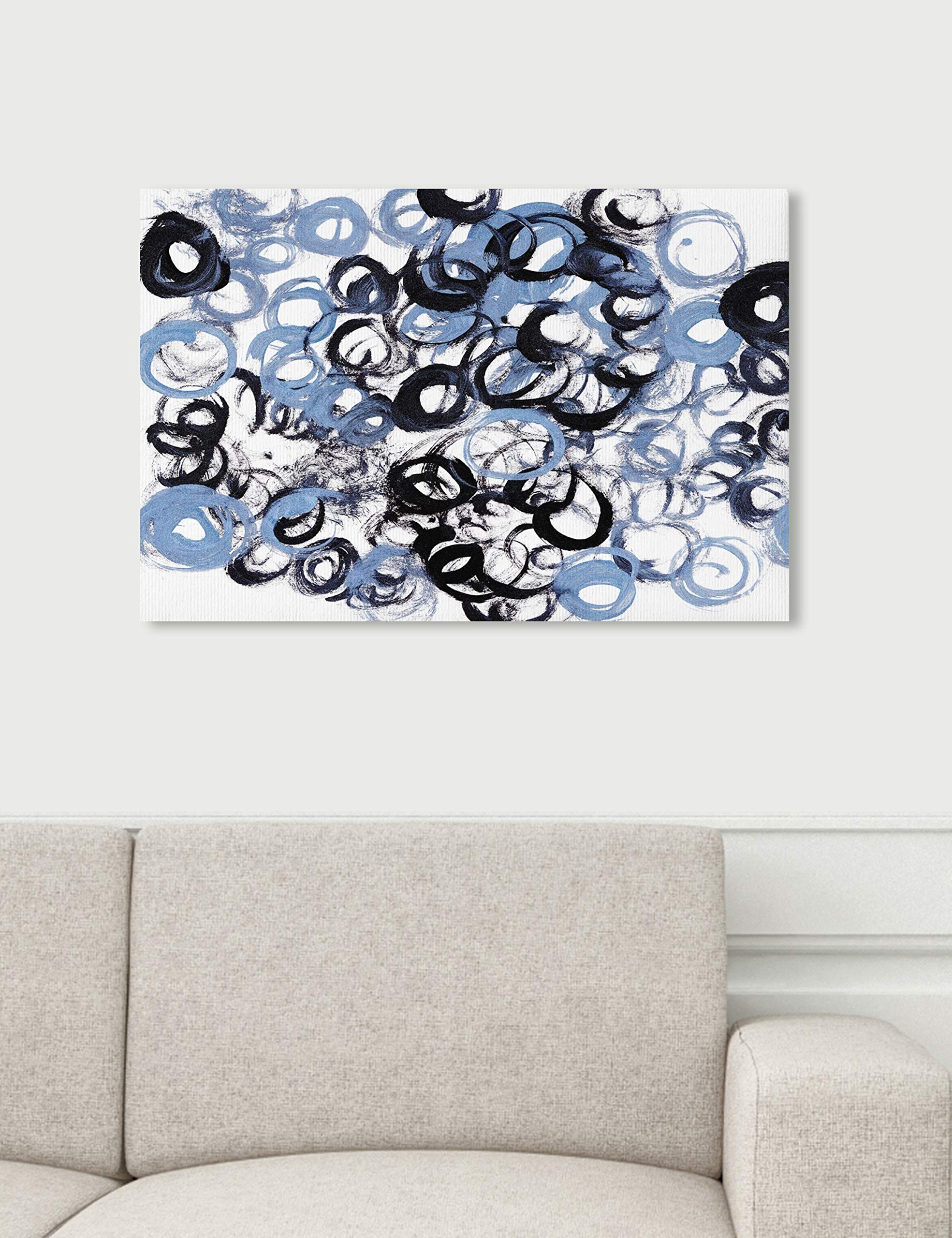 Abstract Wall Art Canvas Prints 'Circles of Wander' - 24