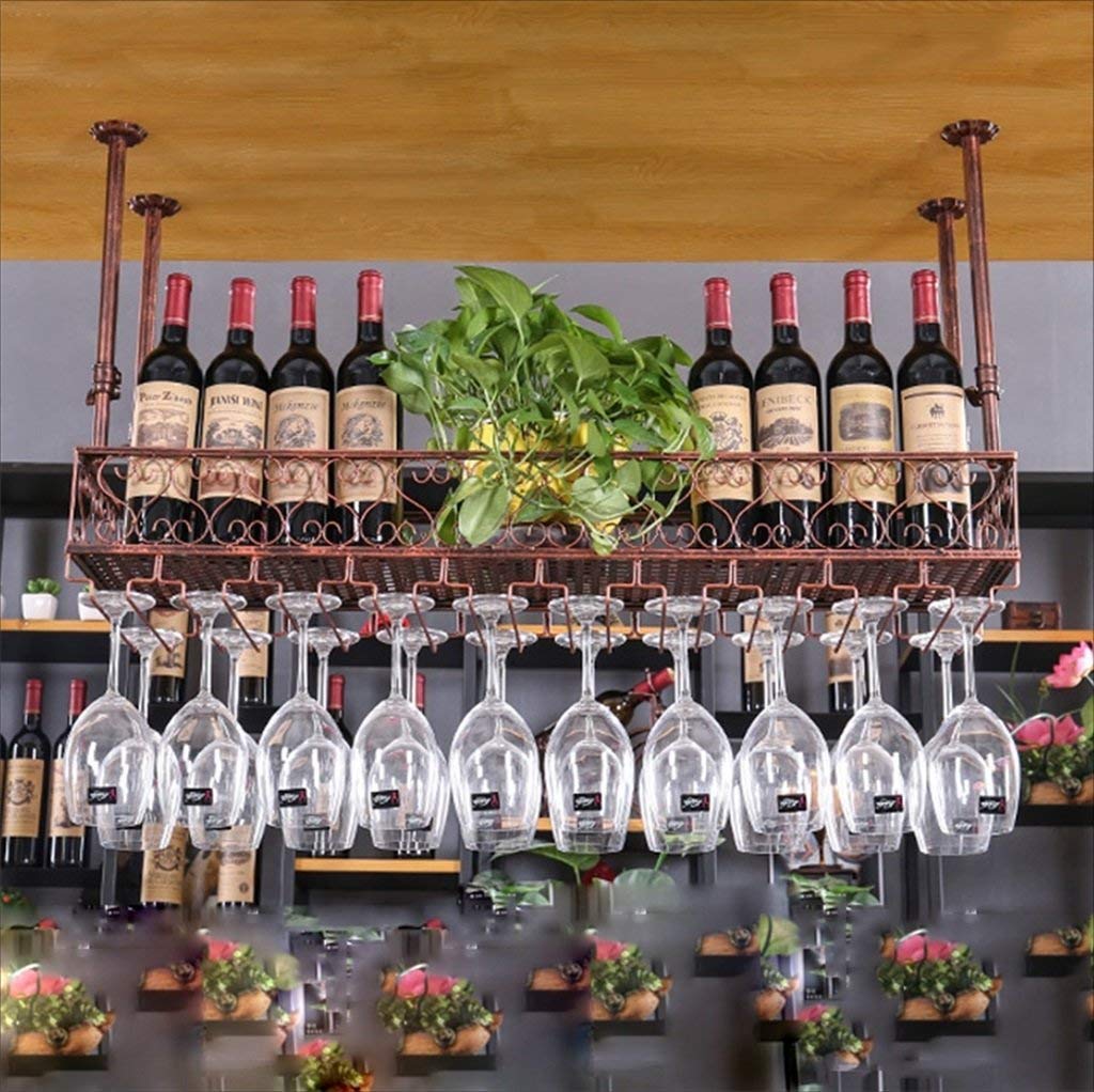 Vintage Wooden Wine Rack for Bar Counter - 60x25cm Wall Mounted Wine Glass Holder, Restaurant & Home Decor - Perfect for Kitchen, Dining Room, and Wine Cellar Organization