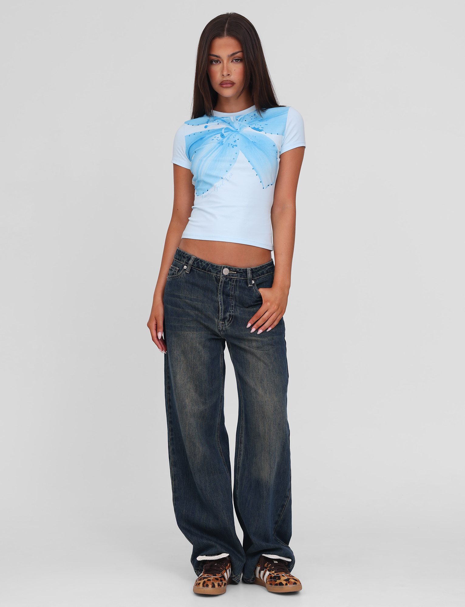 SAPHIRA Women's Short Sleeve T-Shirt - Soft Cotton Casual Tee in Blue | Perfect for Everyday Wear, Gym & Outfits