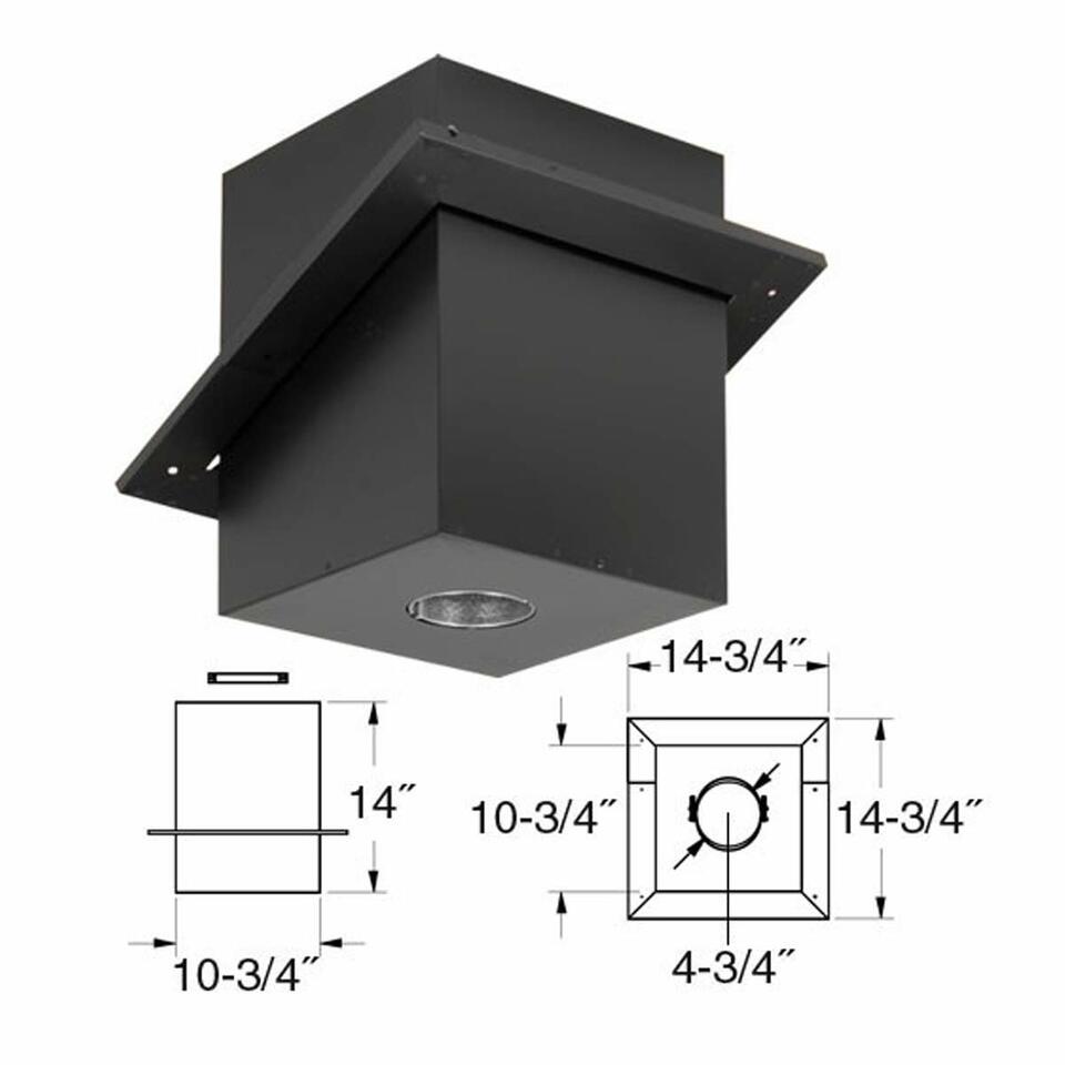Duravent 4 PelletVent Pro Cathedral Ceiling Support Kit - 4PVP CS - Premium Pellet Stove Venting System for Home Heating & Safety | Perfect for Cathedral Ceiling Installations & Wood Pellet Stove Venting Solutions