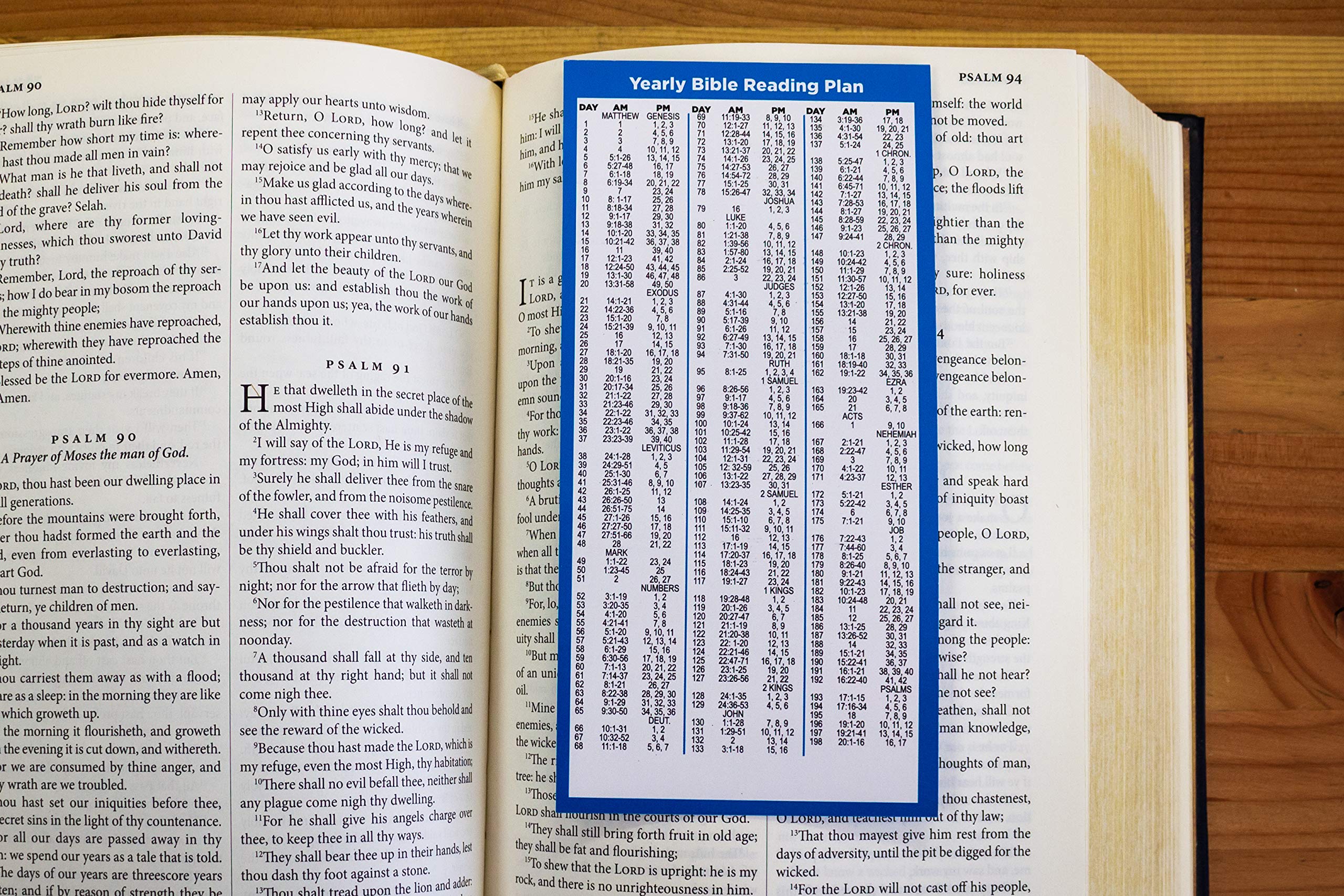 Bulk Bible Reading Plans - 5 Daily Devotional Planner Bookmarks with One Year Bible Reading Guide, Scripture Tabs for Church, Small Groups & Personal Bible Study - Perfect for Daily Devotion, Bible Study Groups & Christian Gift Giving