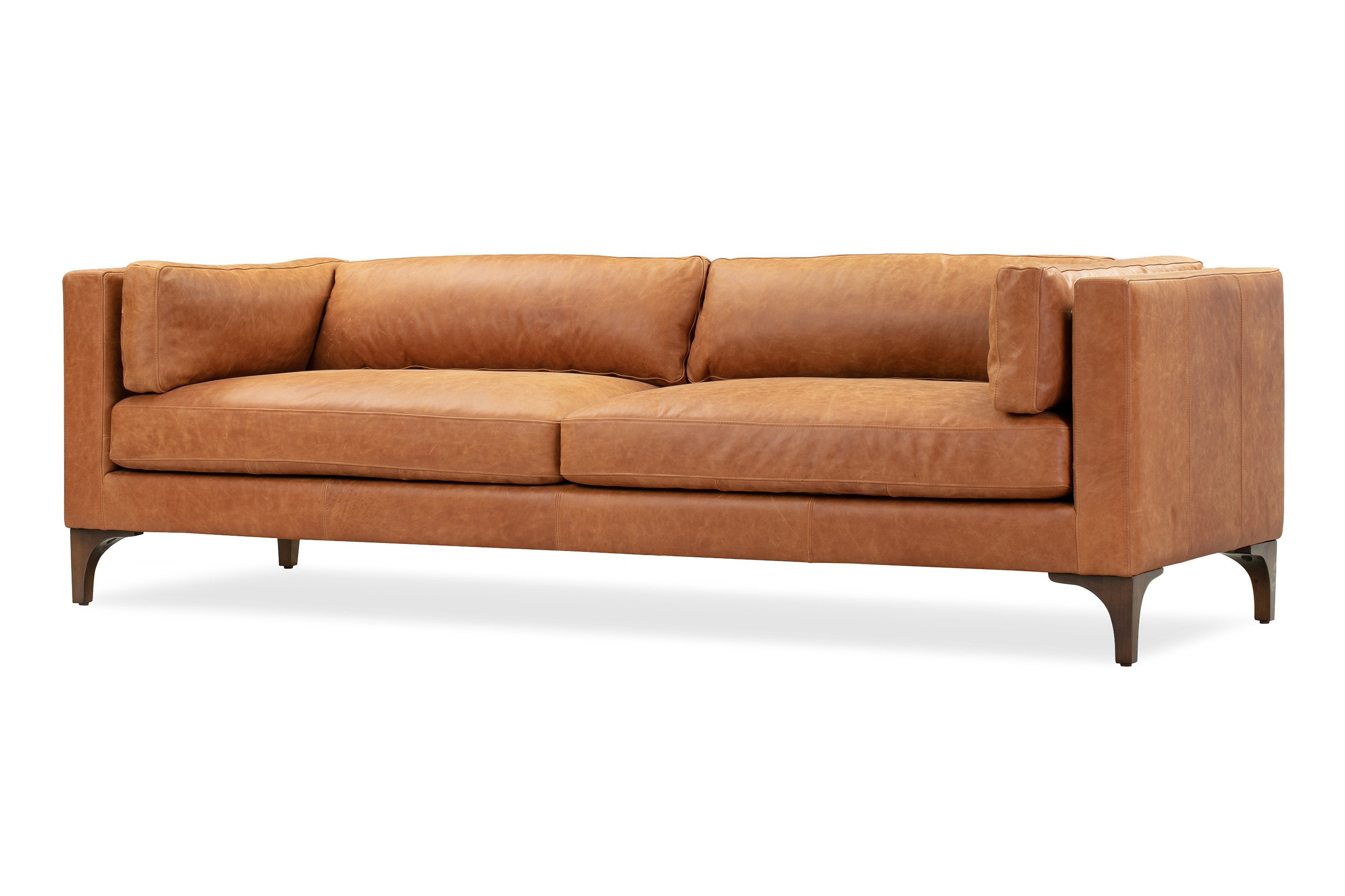 Premium Argan Leather Sofa - Luxurious Genuine Leather Couch for Living Room, Office & Lounge - Modern Comfortable Sectional Sofa for Home Decor