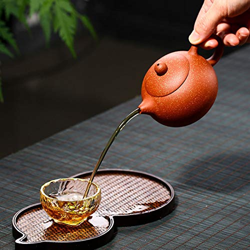 Premium 200ml Chinese Gongfu Teapot - Xishi Style Zini Clay with 9-Hole Dragon Ball Filter for Loose Leaf Tea | Perfect for Tea Ceremonies, Home Brewing & Gift Giving