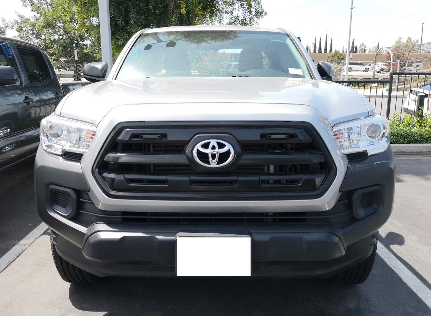 2-Piece Smoked Lens Amber LED Center Grille Running Lights for 2012+ Toyota Tacoma - Off-Road & Night Driving Safety Lights