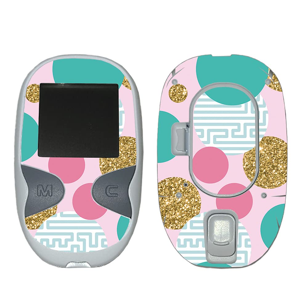 MightySkins Vinyl Decal Wrap Cover for Care Touch Glucose Meter - Golden Bubbles Design | Protective & Durable Skin Compatible with Blood Sugar Monitor | Easy to Apply, Remove & Change Styles | Made in USA | Perfect for Diabetic Patients & Daily Glucose Testing