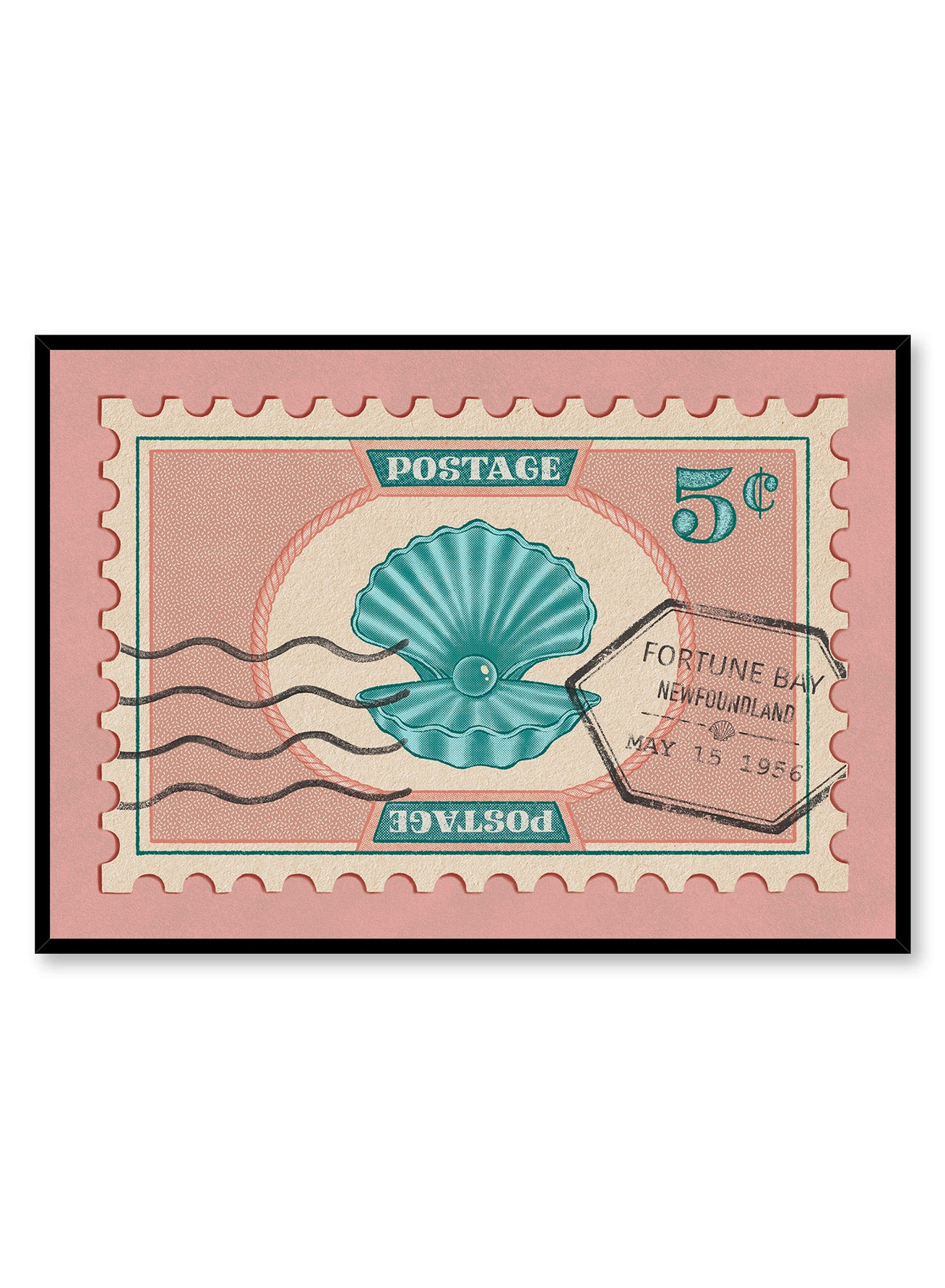 Greetings From Fortune Bay Poster - Vintage Travel Wall Art Decor for Home, Office & Gifts | Perfect for Coastal & Nautical Themed Rooms