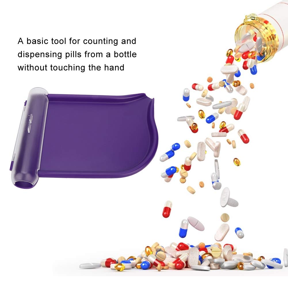 ABS Pill Counting Tray for Pharmacists - Ergonomic Plastic Medicine Dispensing Tray with 7 Compartments - Perfect for Pharmacy Technicians, Drug Counting & Medication Organization (Home/Clinic/Hospital Use)