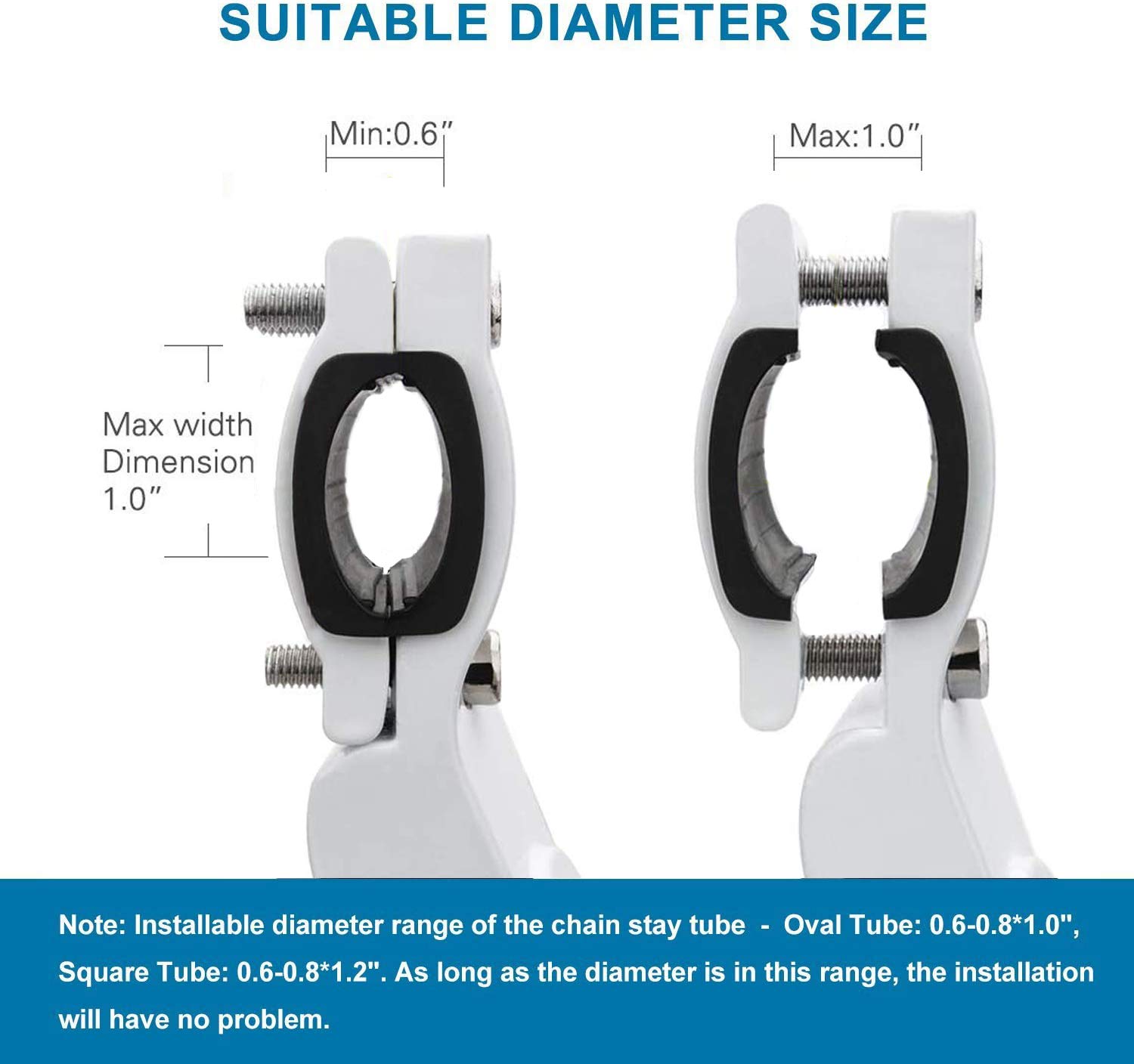 Adjustable Bike Kickstand - Universal Side Support Stand for 22