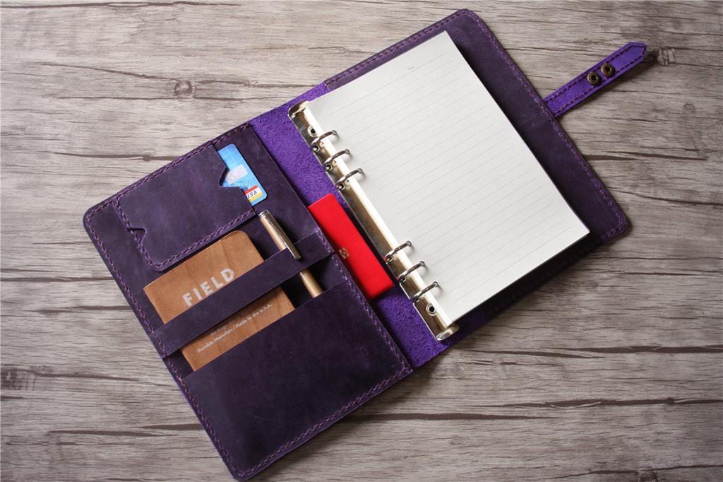 Personalized Vacation Planner - Leather Bullet Journal Binder for Travel Organization | Perfect for Road Trips, Honeymoon Planning & Family Getaways