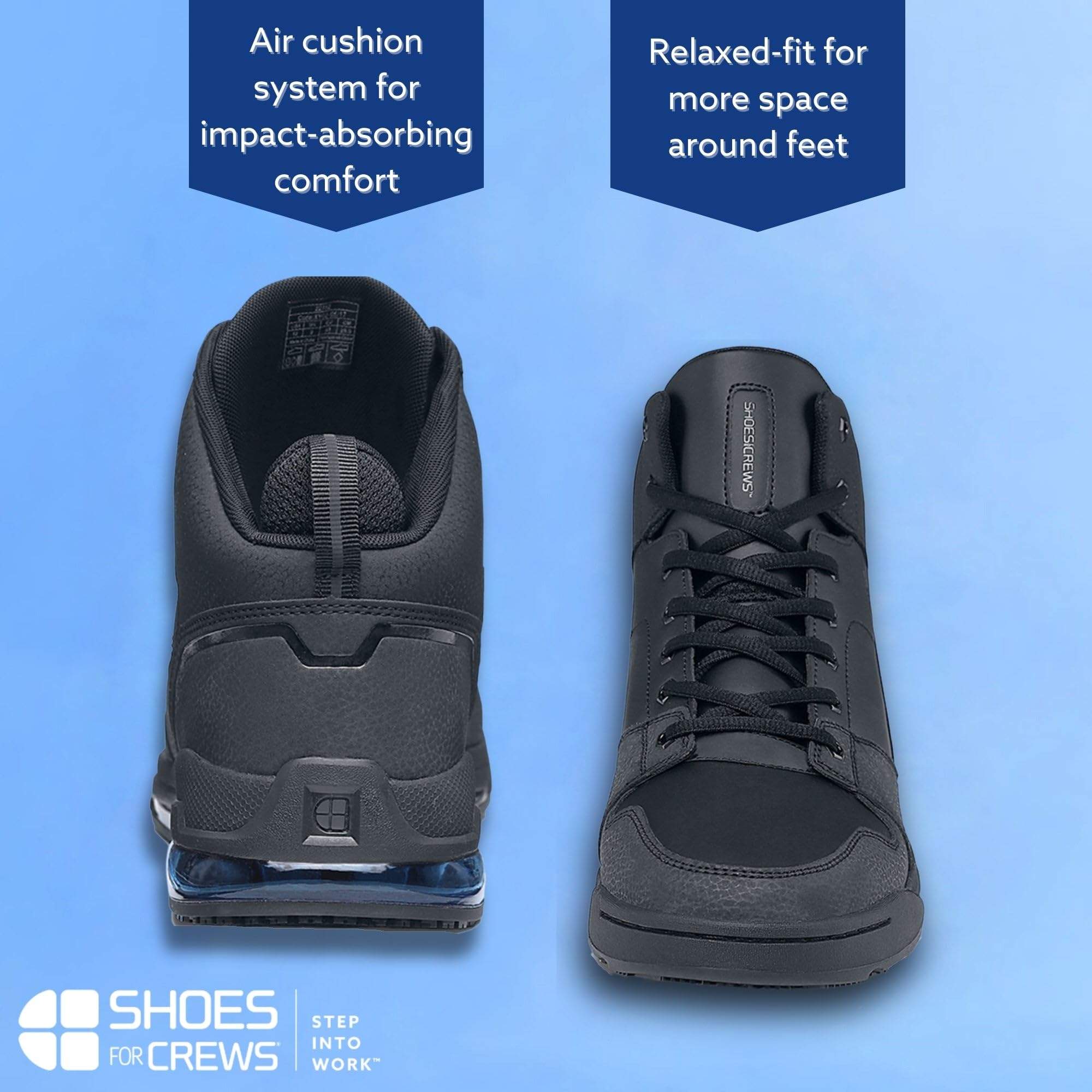 Slip-Resistant Work Shoes for Men - Shoes for Crews Tigon Non-Slip Food Service Sneakers | Durable & Comfortable for Restaurant, Kitchen & Hospitality Workers