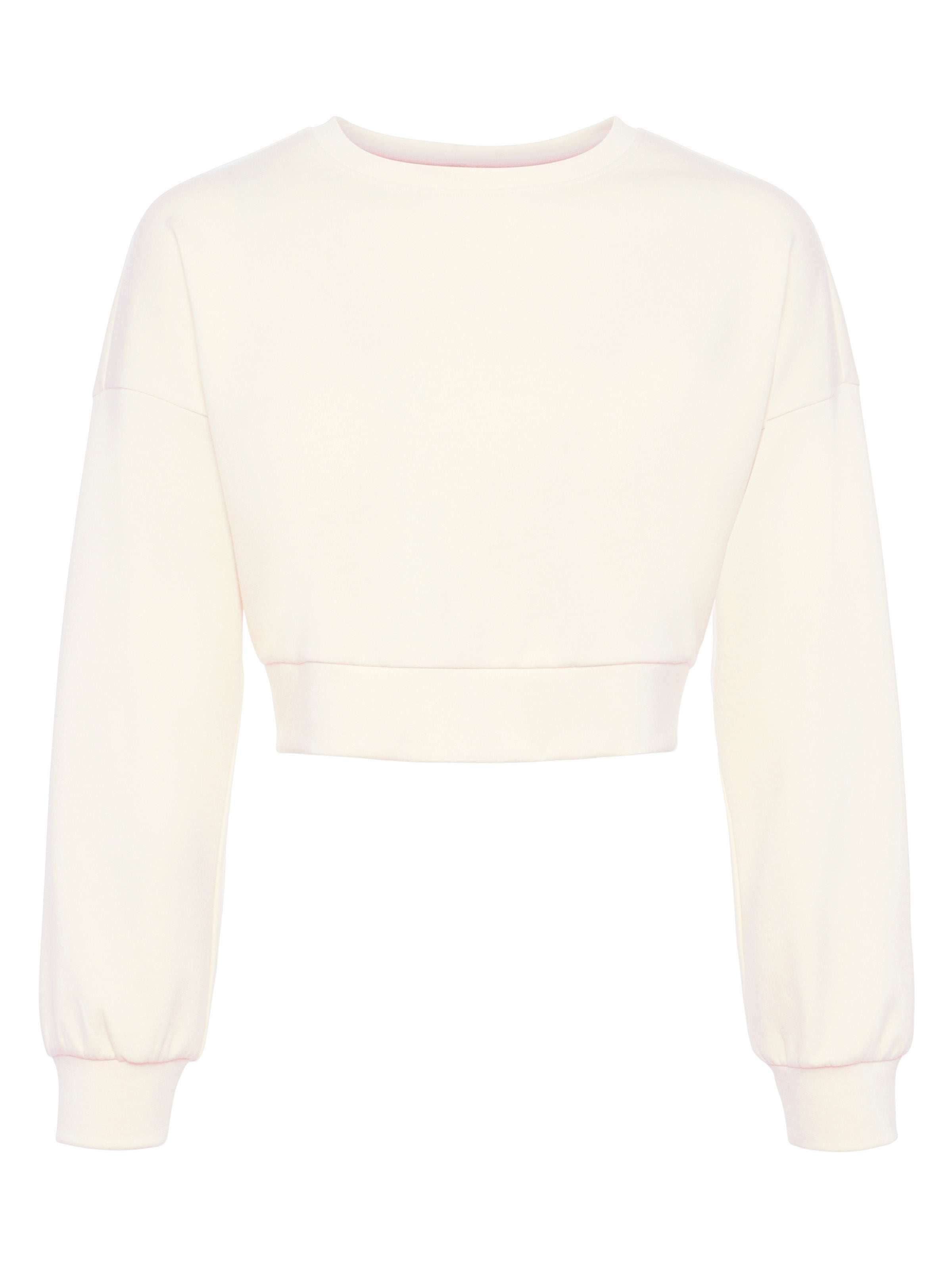 Luvia Cropped Sweatshirt for Women - Trendy Oversized Pullover with Ribbed Hem | Perfect for Casual Outfits, Streetwear & Layering in Fall/Winter