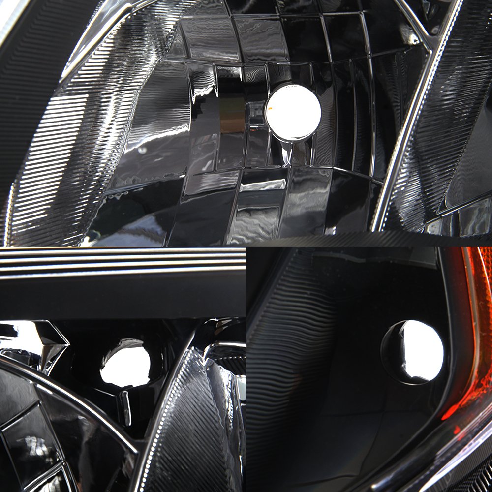 AKKON Black Housing Clear Lens Halogen Headlights for 2009-2013 Subaru Forester - Complete Headlight Assembly Set for Improved Night Driving & Off-Road Visibility