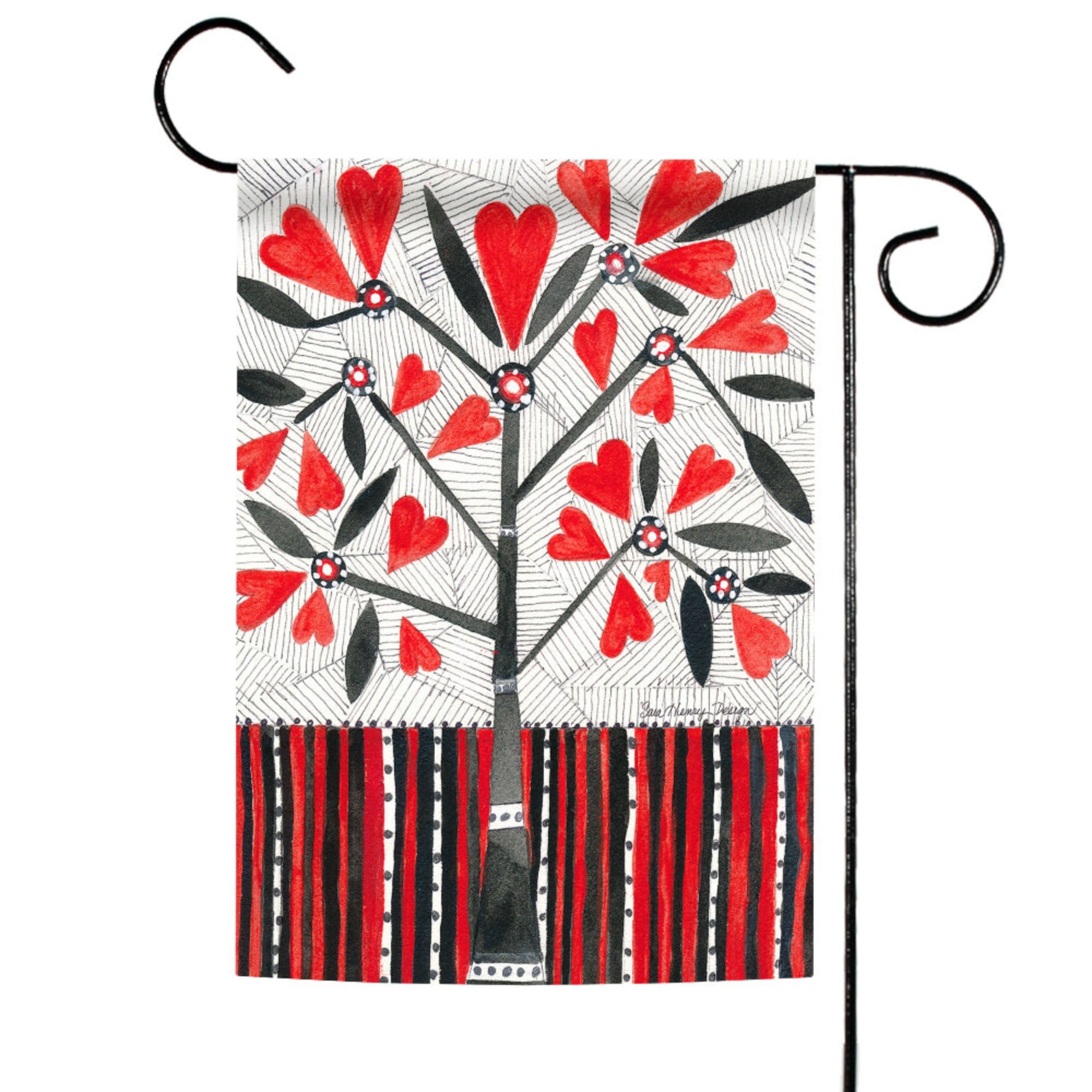 Toland Home Garden 1112480 Blooming Love Valentine Flag - 12x18 Inch Double Sided Outdoor Garden Flag for Valentine's Day Decorations | Perfect for Front Yard, Porch, and House Decoration