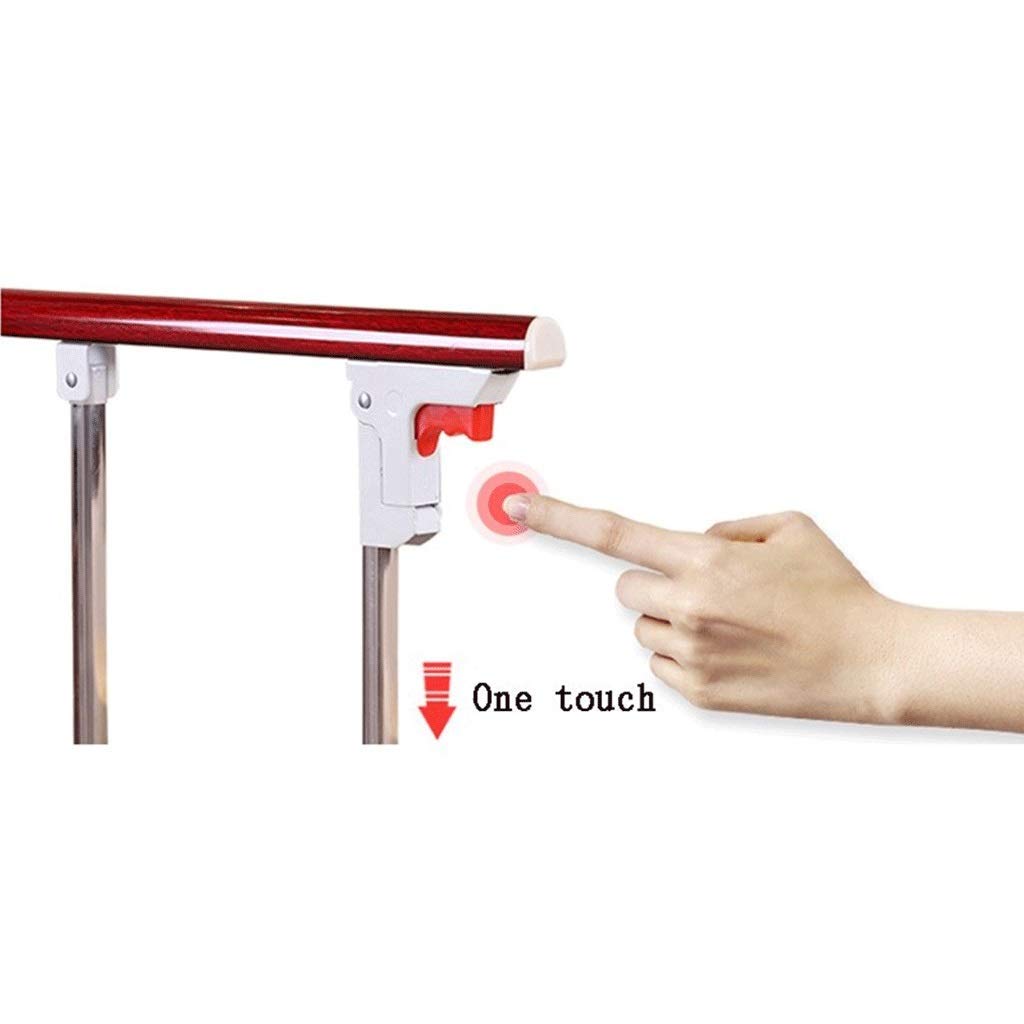 Foldable Bed Rail Safety Guard - Adjustable Side Rail for Elderly & Adults, Assist Handle for Hospital & Home Use, Fits Single & Double Beds (White, 8cm) - Ideal for Fall Prevention & Mobility Support
