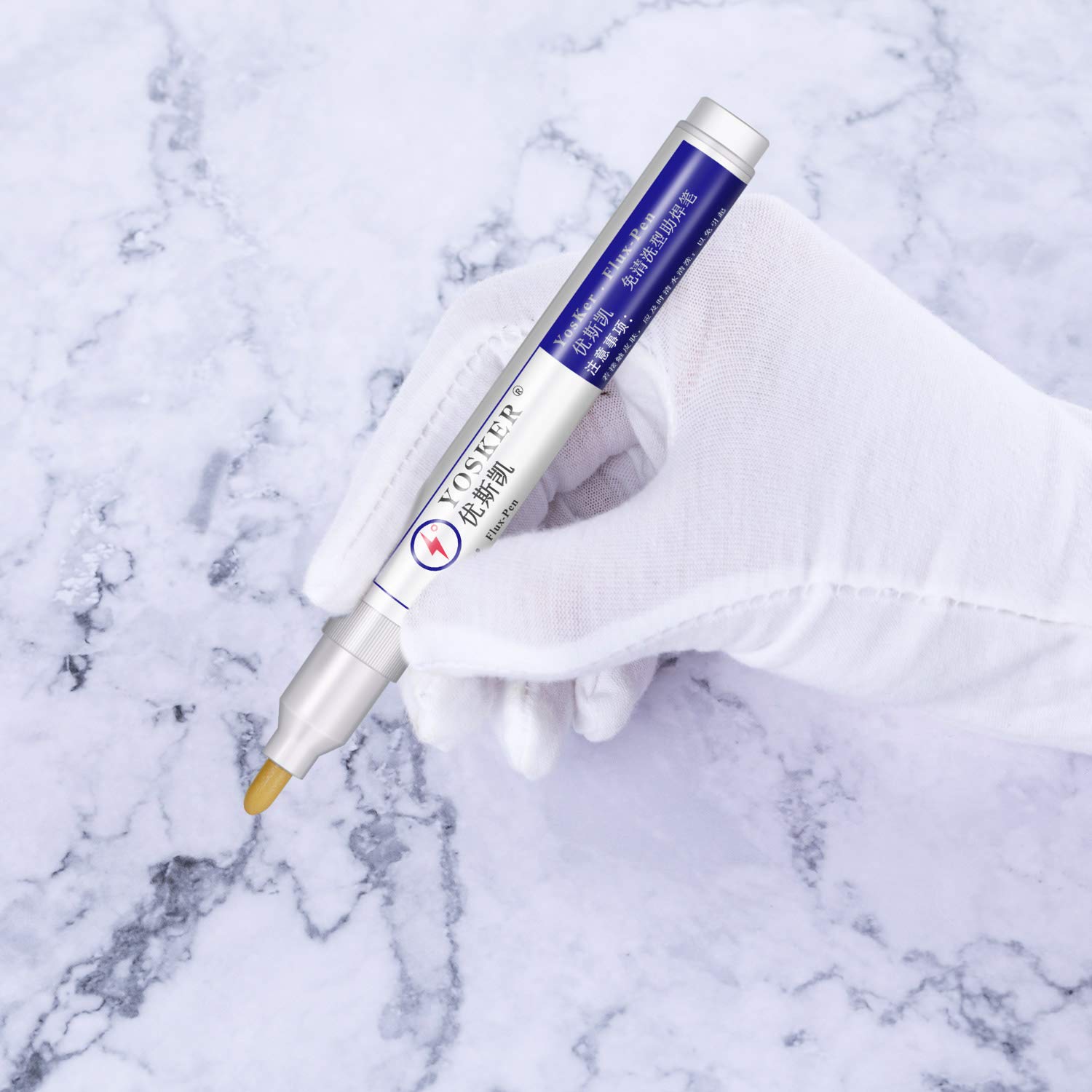 Vikocell No Clean Solder Flux Pen for Electronics - 5 Pack - Perfect for Tabbing Wire Soldering, PCB Repair & DIY Electronics Projects