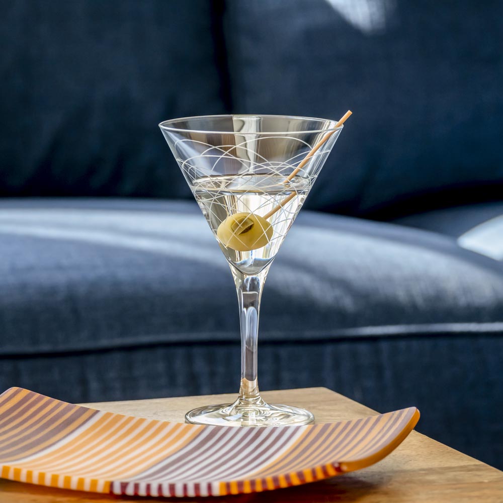 Vintage Mid Century Modern 7.5oz Martini Cocktail Glasses Set of 12 - Perfect for Home Bars, Cocktail Parties & Entertaining Guests