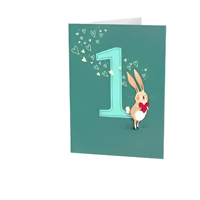 Personalized First Birthday Card for Baby Boy or Girl - Custom Name & Photo - Perfect for 1st Birthday Party Invitations, Baby Shower Gifts & Milestone Keepsakes