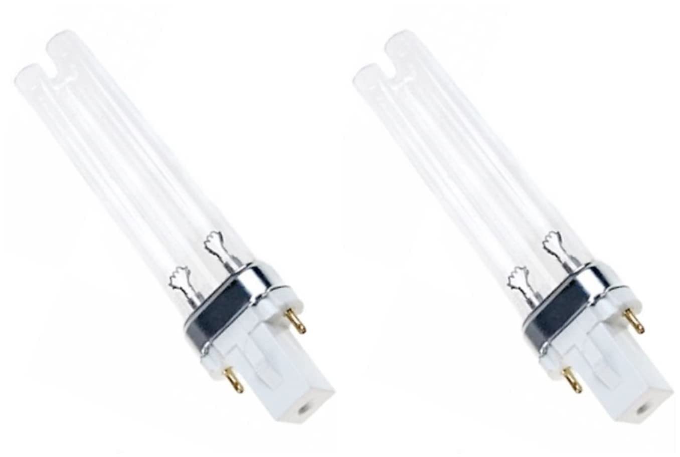 Anyray 2-Pack 9W G23 UV-C Bulbs for Pond Sterilizers & Clarifiers - Perfect for Koi Ponds, Water Gardens, and Aquarium Filtration Systems