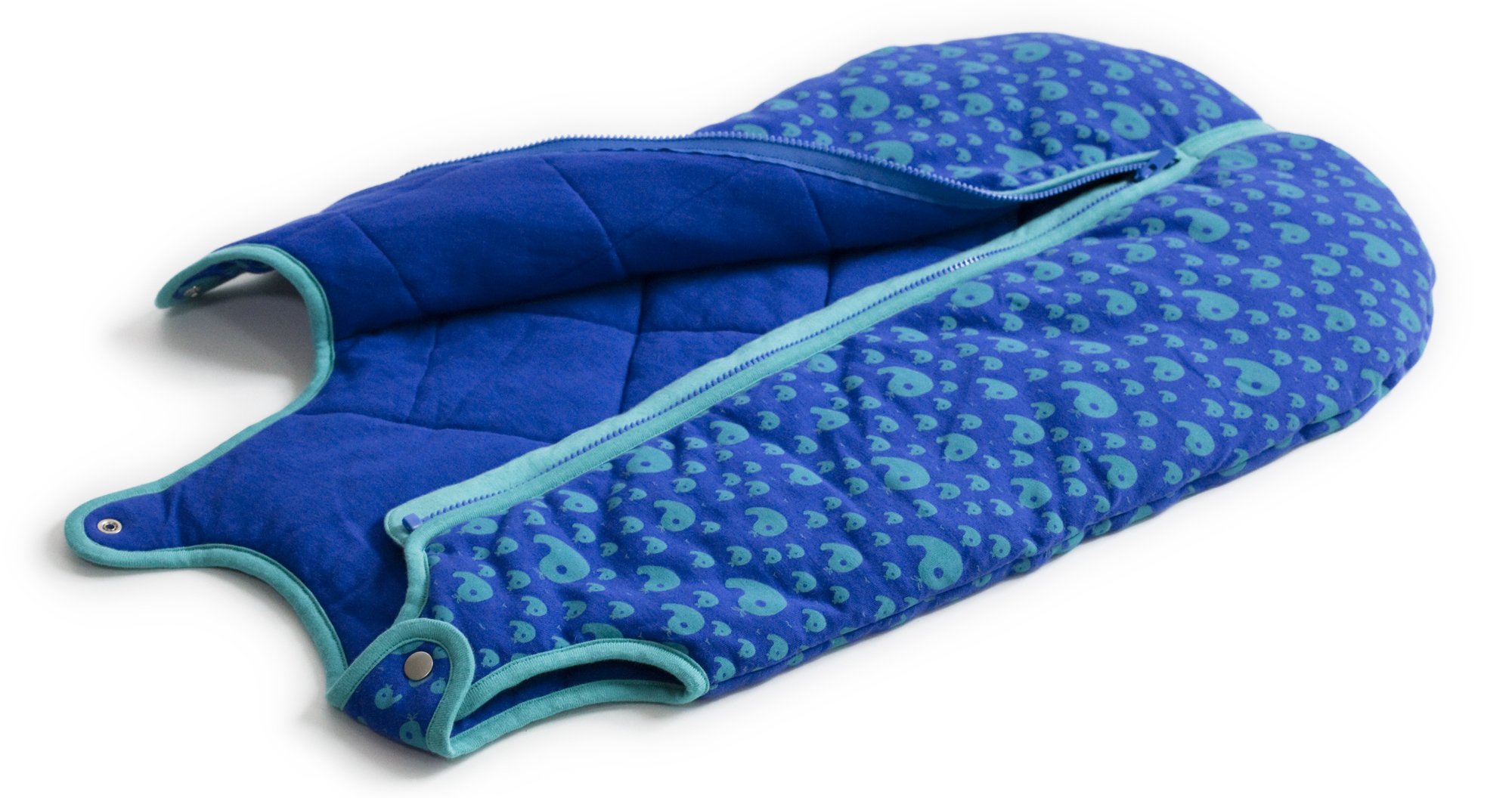Baby DeeDee Sleep Nest Baby Sleeping Bag - Playful Whales Design, Large Size (18-36 Months) | Soft & Safe Infant Wearable Blanket for Nursery, Daycare & Travel