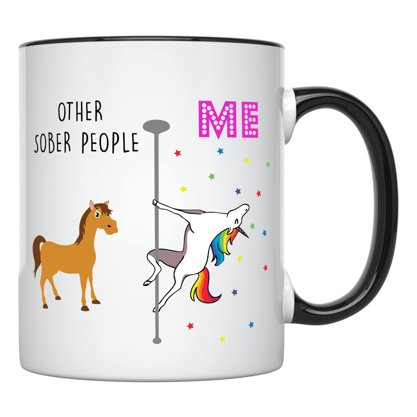 Unicorn Sobriety Mug - 11 Oz Motivational Gift for Men & Women - Perfect for 1 & 10 Year Recovery Anniversaries