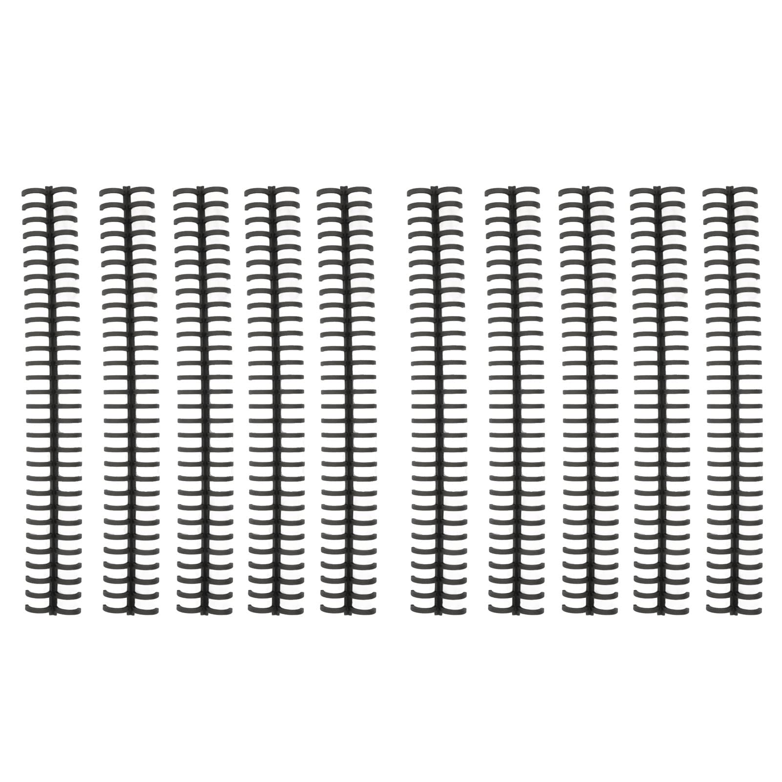 10Pcs Black Spiral Binding Coils 1/2 Inch Diameter - 30 Hole Plastic Binding Combs for Loose Leaf Paper - Office, Classroom & Library Supplies - Perfect for Reports, Presentations, Notebooks & DIY Projects