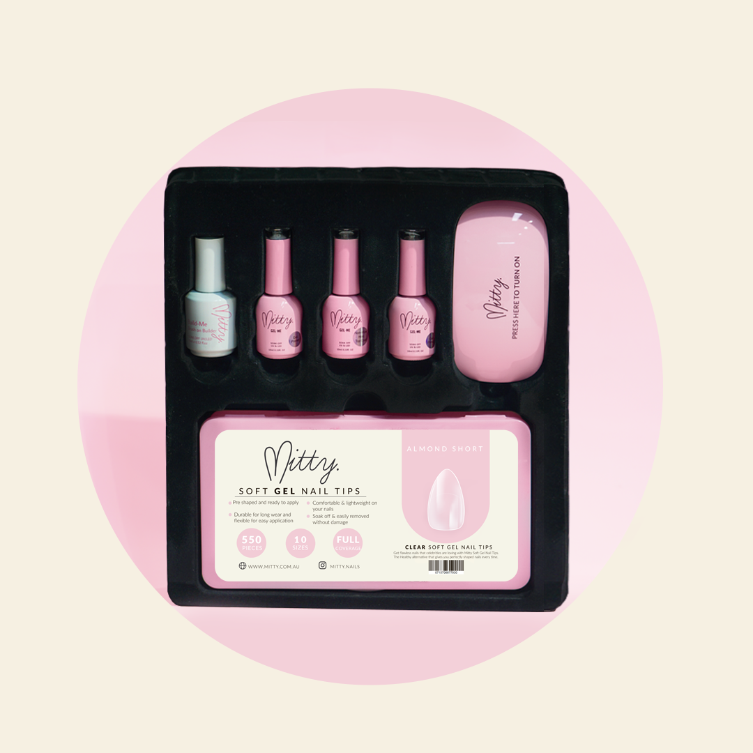 Mitty Nail Extension Kit - Clear Acrylic Nail Tips for Professional Salon & DIY Manicure - Perfect for Nail Art, French Tips & Long Lasting Extensions