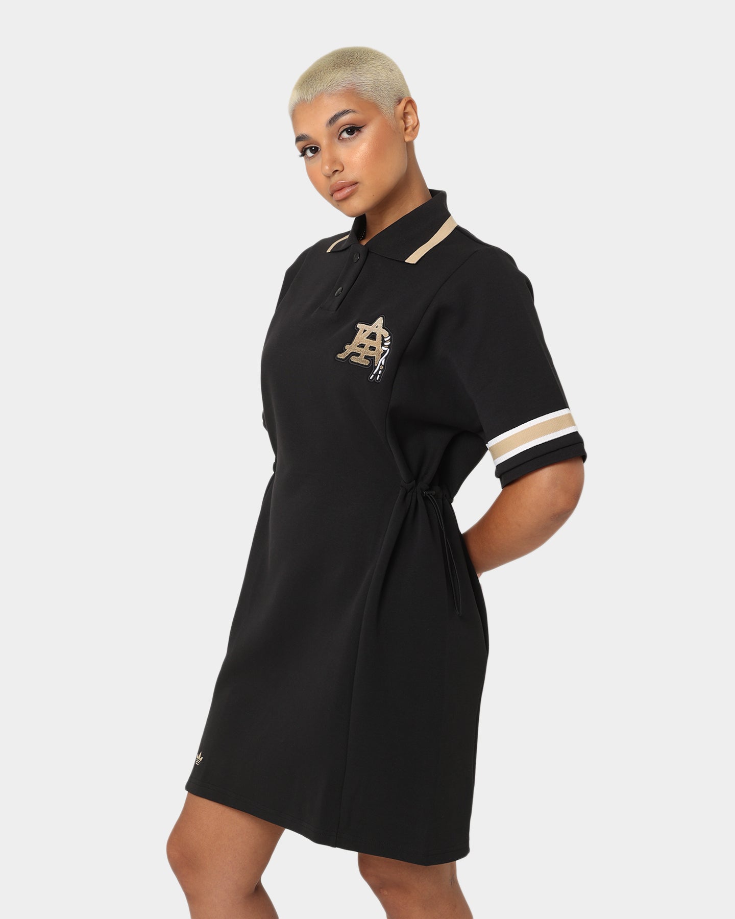 Adidas Women's Modern Collegiate Polo Dress - Black | Athletic Tennis Dress for Women | Perfect for Casual Wear, Golf & Sports Activities