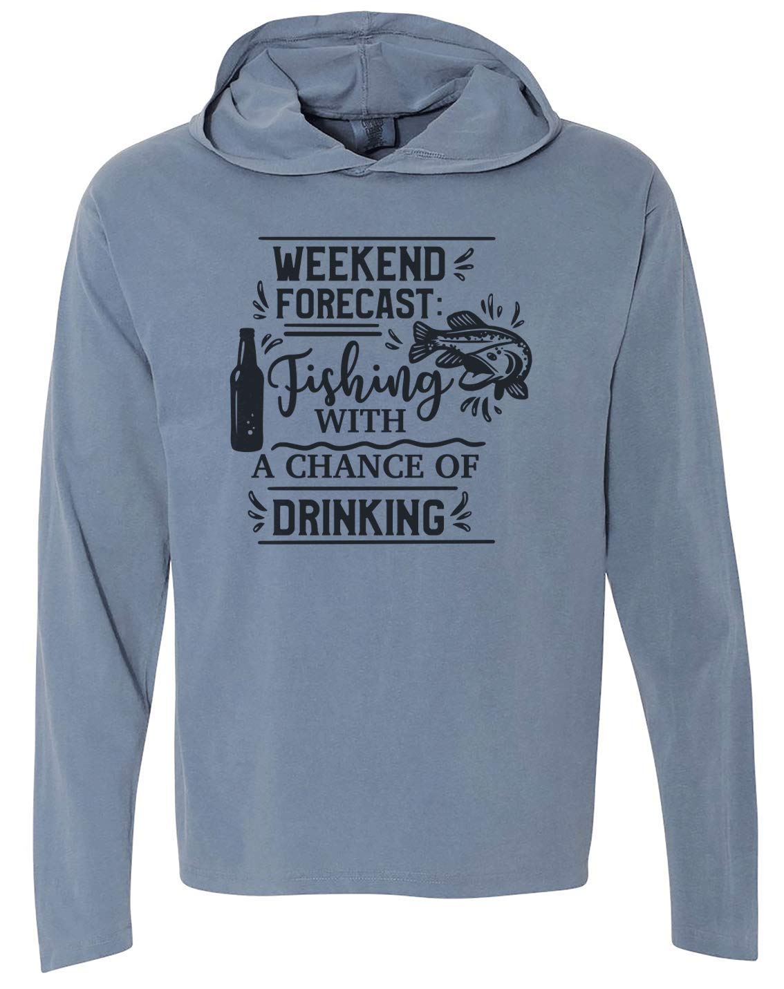 7 ate 9 Apparel Unisex Funny Fishing Weekend Blue Hoodie - Comfortable Pullover Sweatshirt for Men & Women - Perfect for Outdoor Activities, Casual Wear & Weekend Relaxation