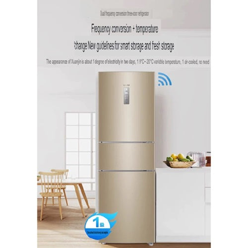 Haier BCD-218WLDPPU1 3-Door Refrigerator 218L Energy Efficient - 2 Year Local Warranty with 3-Pin Plug - Perfect for Small Kitchens, Apartments & Dorm Rooms