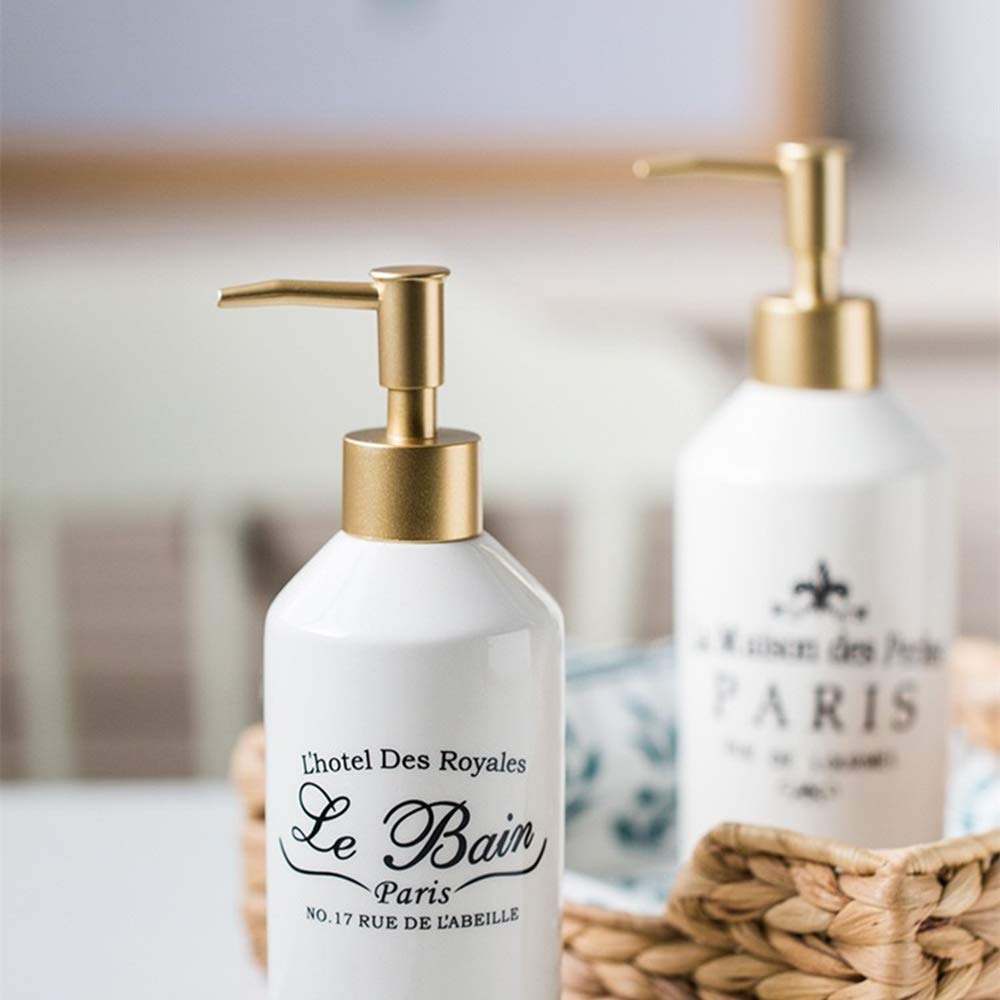 2Pcs Plastic Liquid Dispenser Replacement Pump - Gold Fog Dispenser Pump for Kitchen, Bathroom & Worktop Bottles - Perfect for Soap, Lotion & Oil Dispensing