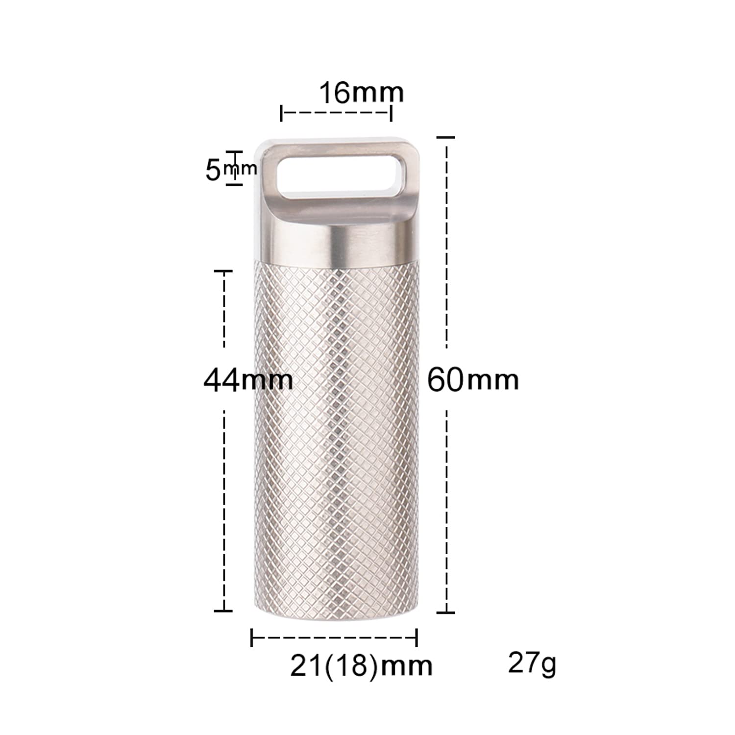 Titanium Waterproof Pill Holder Necklace & Keychain - Portable Nitroglycerin Pill Fob for Outdoor Travel, Emergency & Survival Storage (2 Pack) | Perfect for Hiking, Camping & Daily Medication Organization