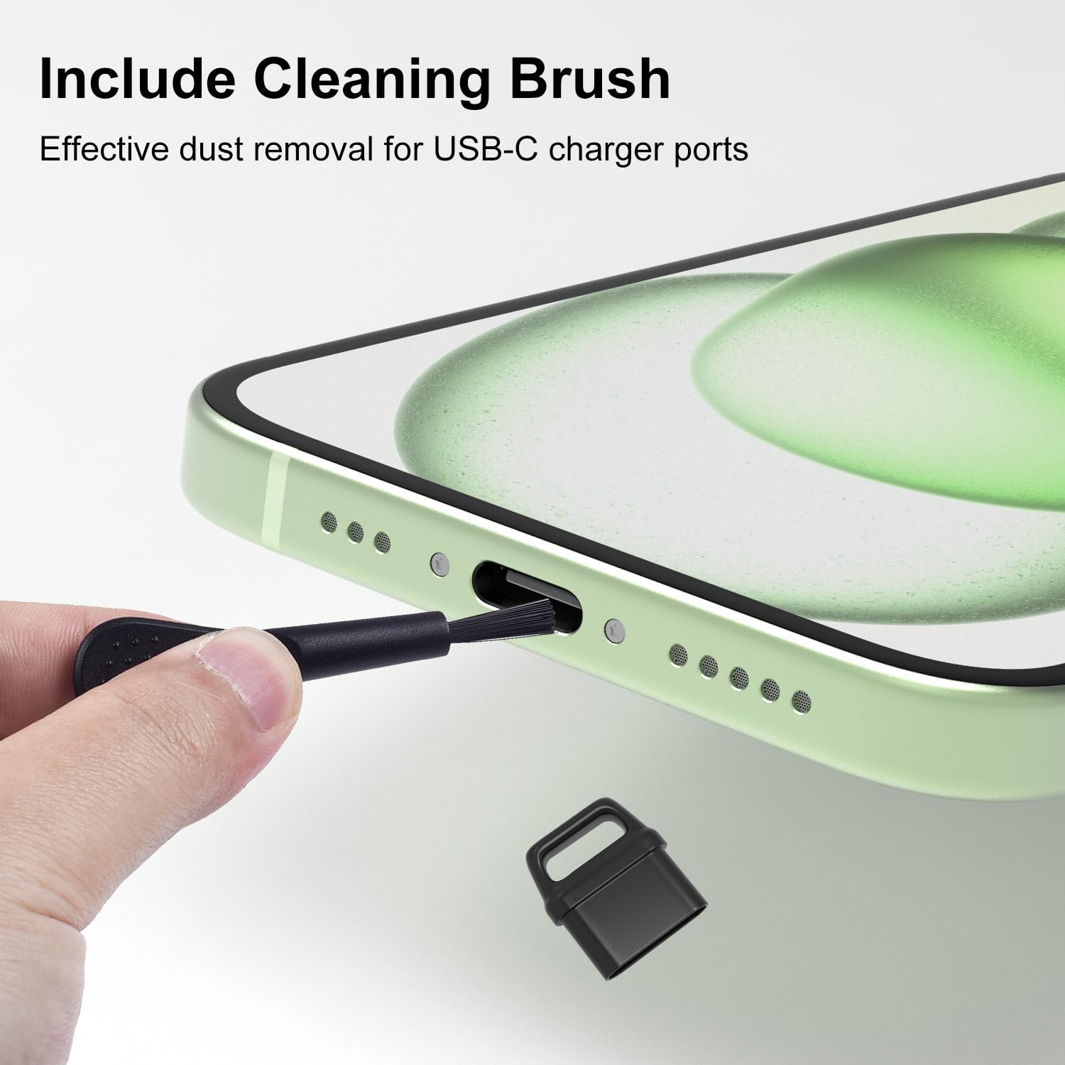 20 Pack USB C Dust Plugs & Port Covers - Compatible with Samsung Galaxy S25/S24/S23-S20, MacBook, Google Pixel, Moto G, TCL, UMIDIGI & OnePlus - Secure Fit with Easy-Grip Tab - Perfect for Travel, Office & Daily Device Protection