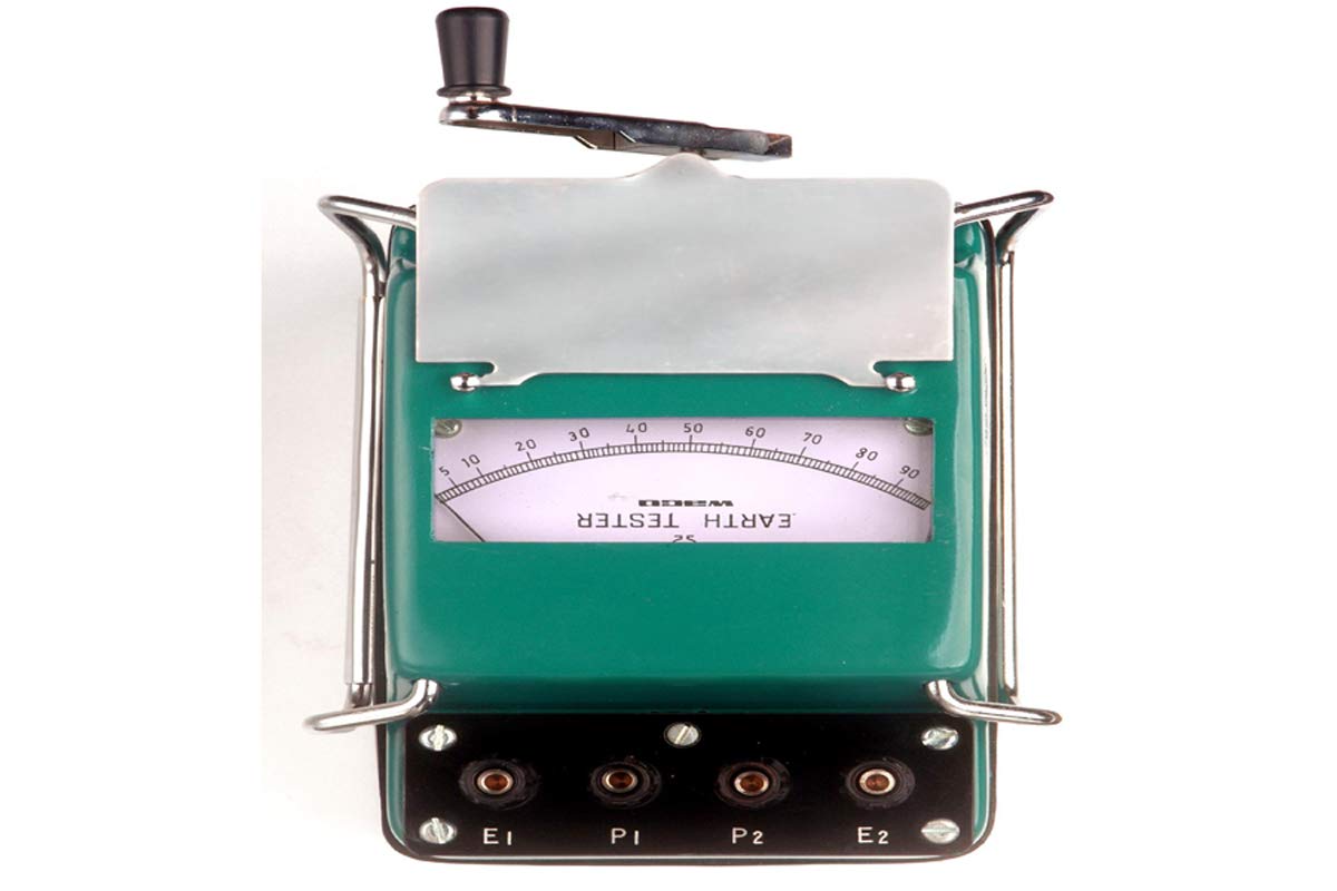 WACO 0-100 Ohms Analog Earth Tester - Single Range Resistance Meter for Ground Testing | Perfect for Electrical Engineers, DIY Home Wiring & Industrial Applications
