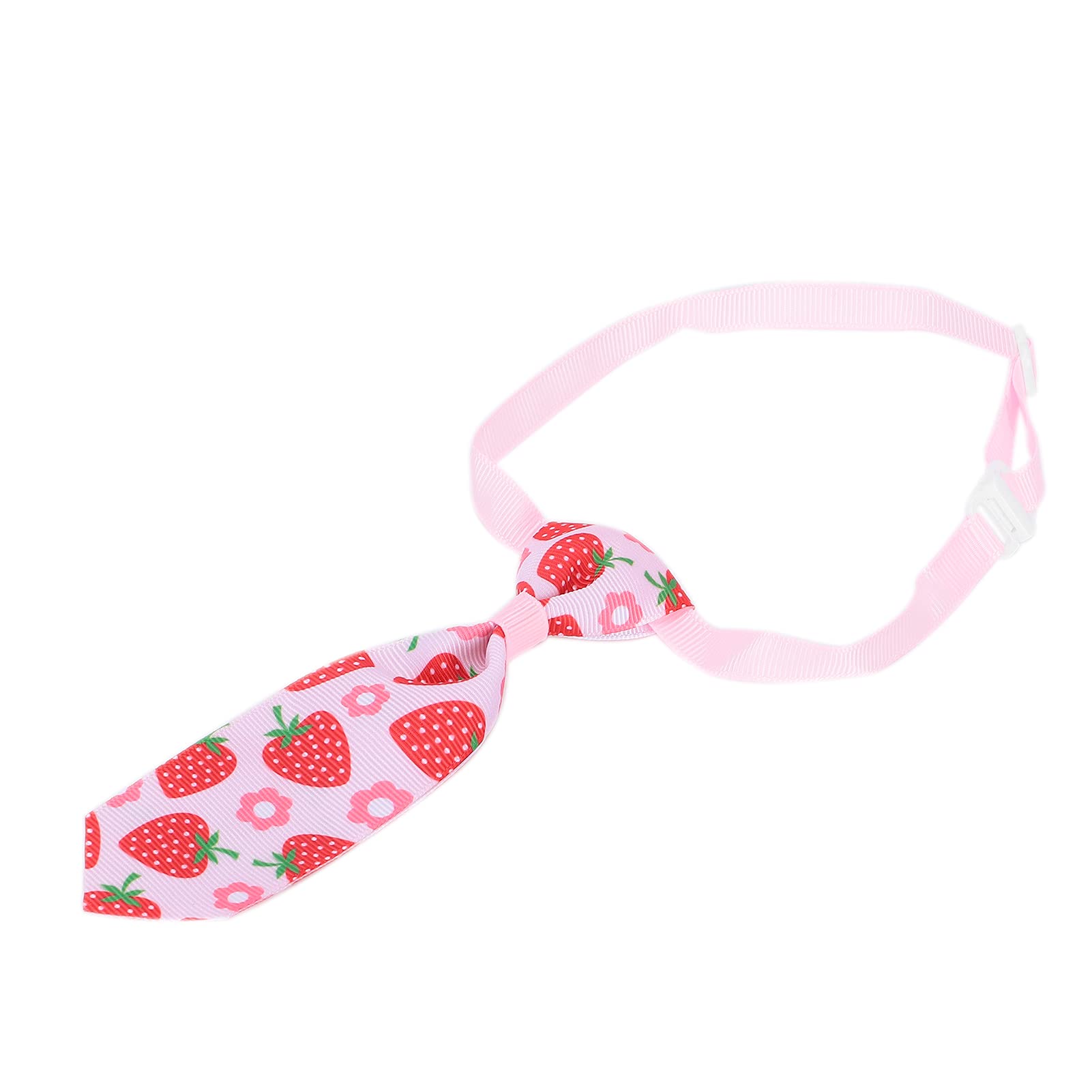 Adjustable Pet Bow Ties Set for Small Dogs & Cats - Strawberry Print & Patriotic Dog Neckties - Spring Assorted Mini Pet Accessories for Parties, Weddings & Photo Shoots